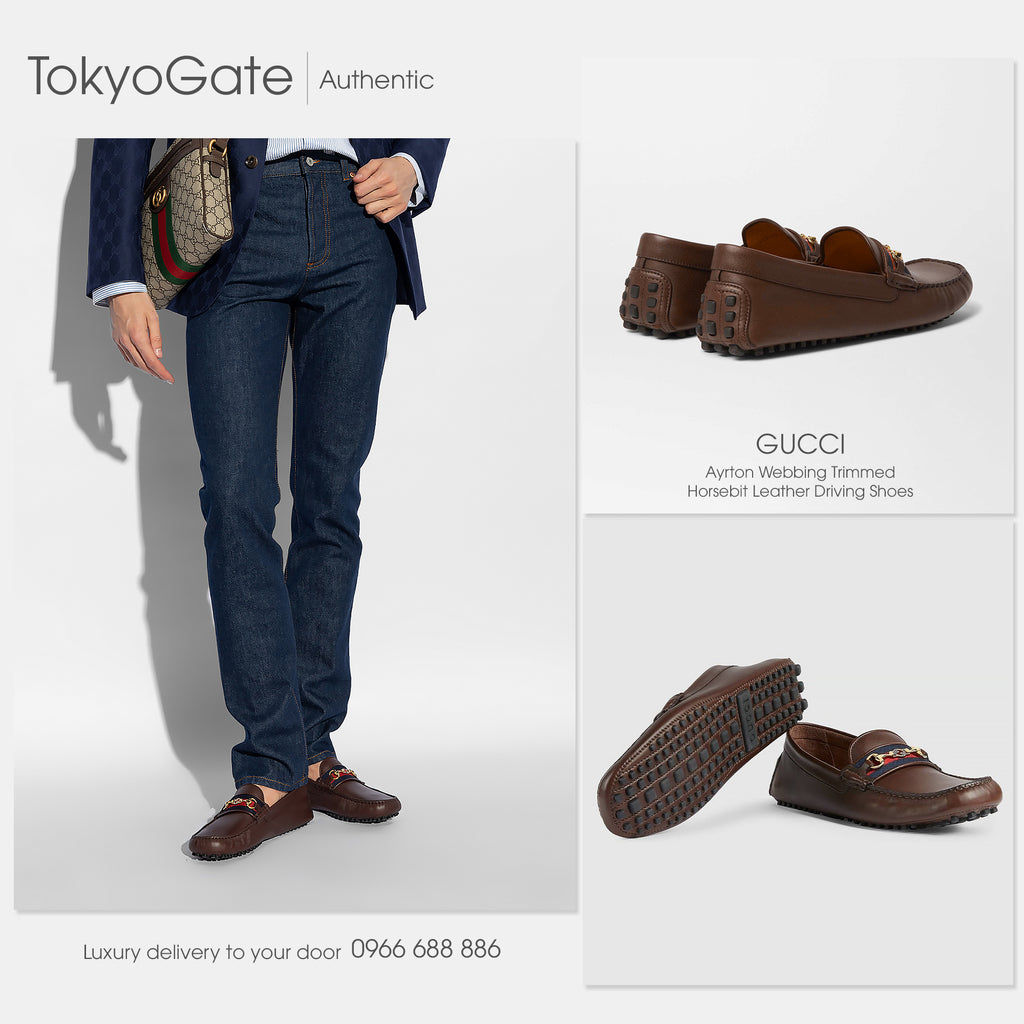Giày Gucci 624698 1XH10 2160 Coaco Brown Moccasin Driver