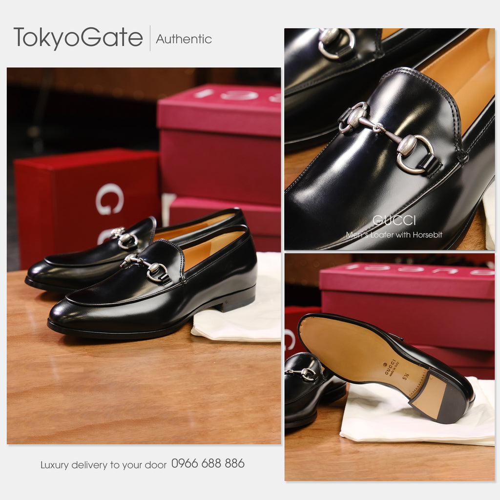 Giày Gucci 795116 AADQC Black Horsebit Loafers