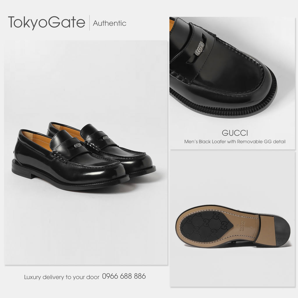Giày Gucci 831274 AAD7W 1000 Protaemin Loafers Black