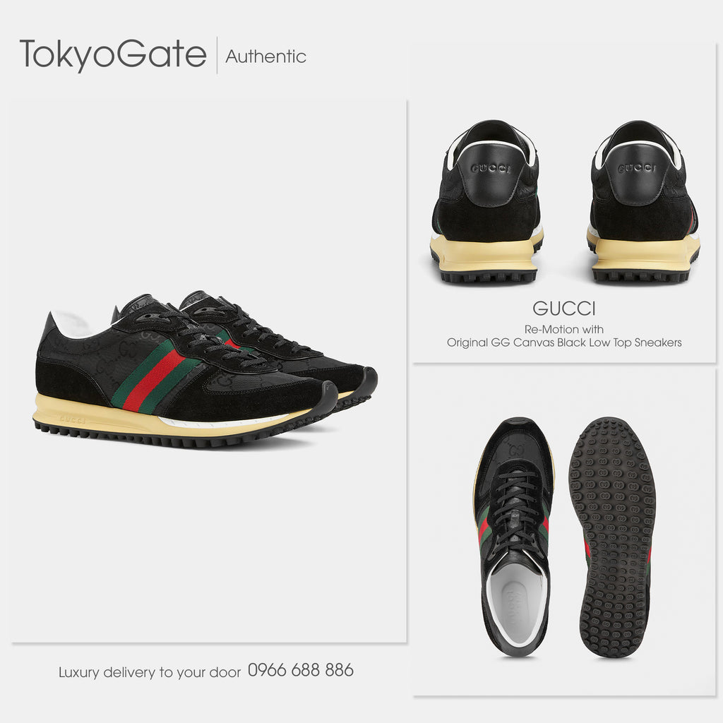 Giày Gucci 832461 AAEW3 1042 Nora Sneaker In Black