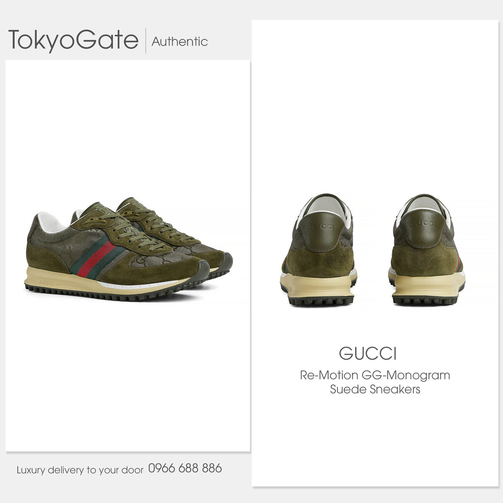 Giày Gucci 832461 AAEW3 3041 Nora Sneaker In Green