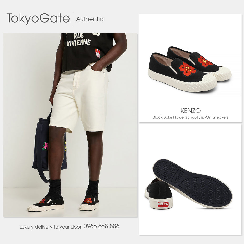 Giày Kenzo FD5SN005F73 Kenzoschool Boke Flower Black