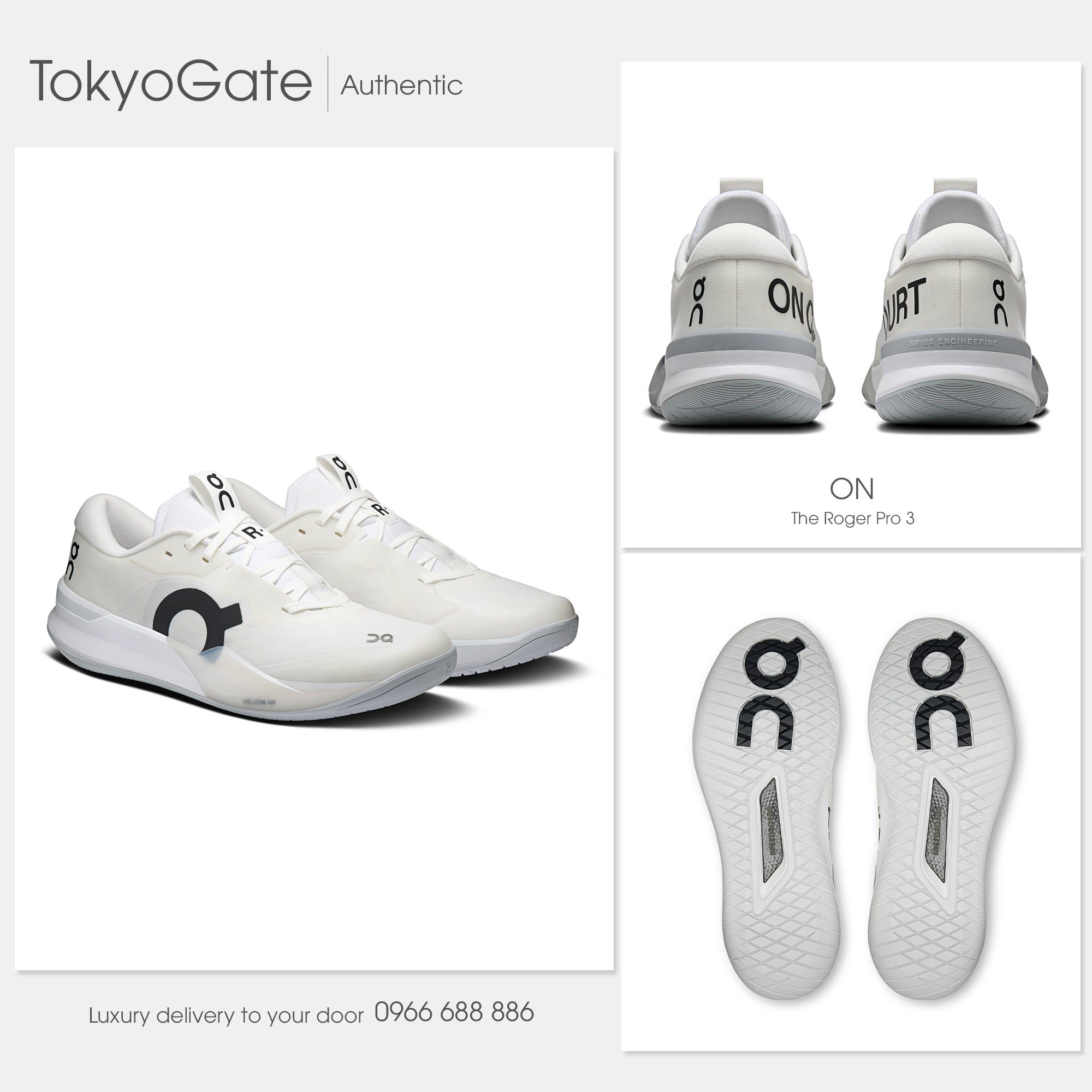 Giày ON 3MG10362626 The Roger Pro Fire White/Pink