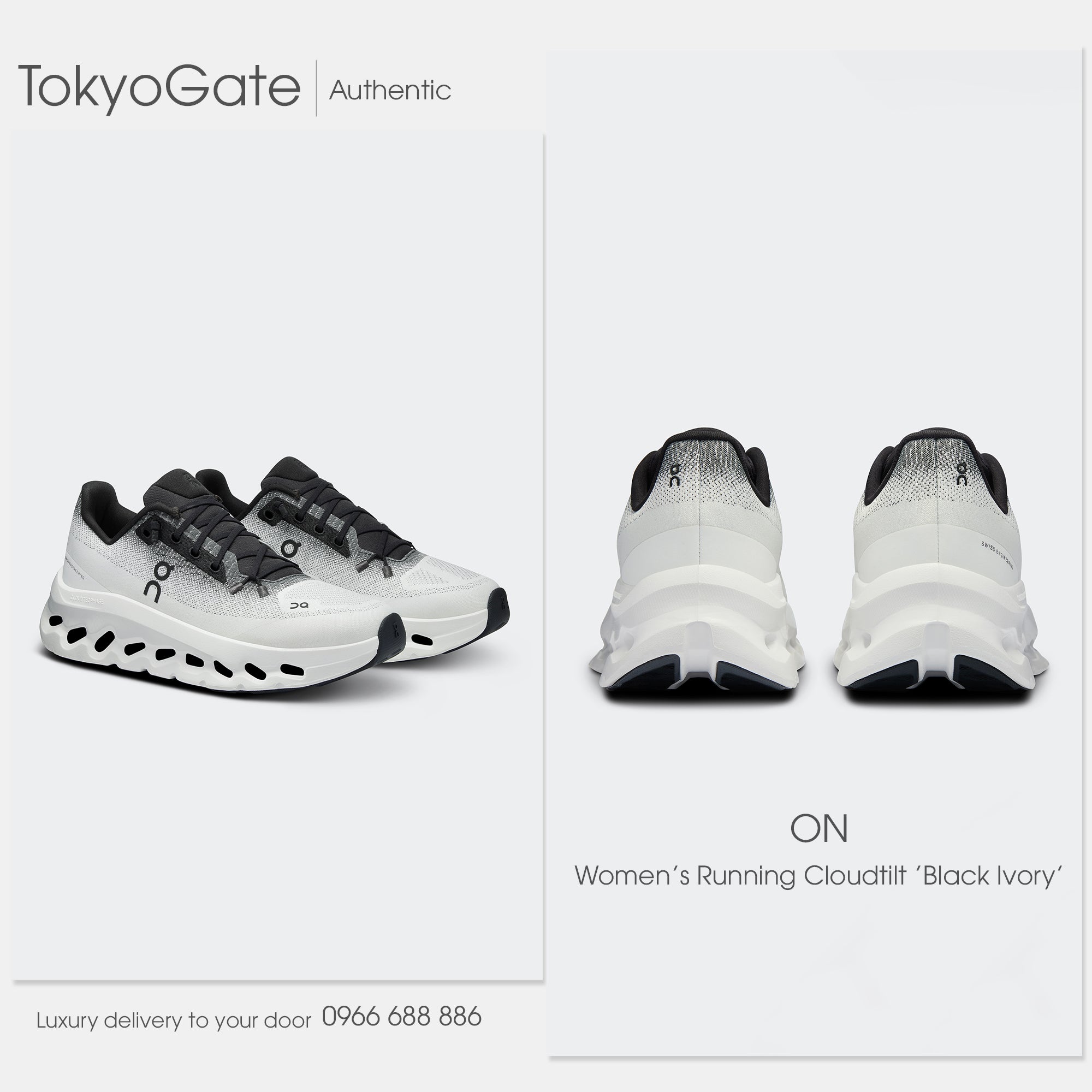 Giày ON Cloudtilt Black Ivory