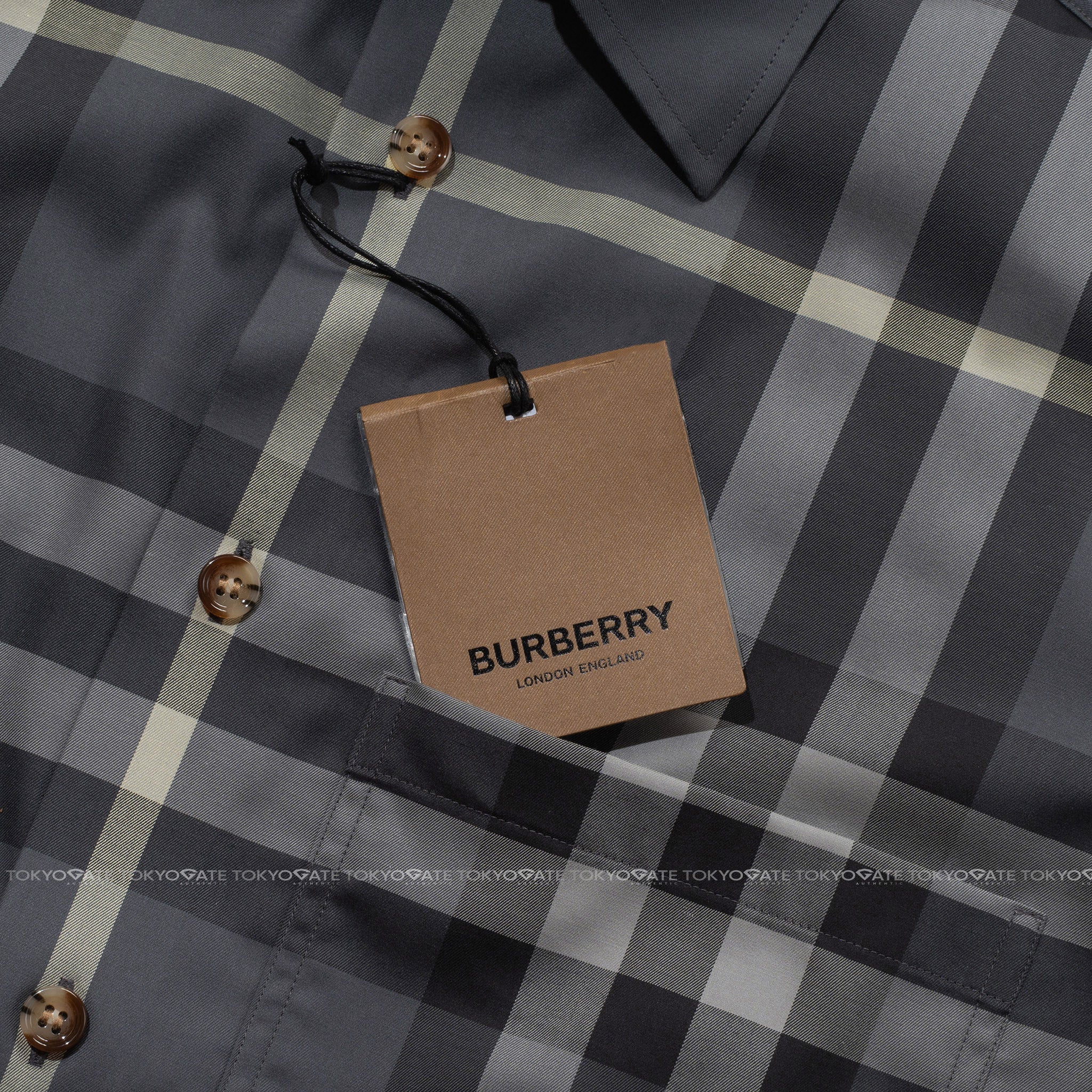 Áo sơ mi Burberry 8092915 Claverdon Seal Grey Slim Fit