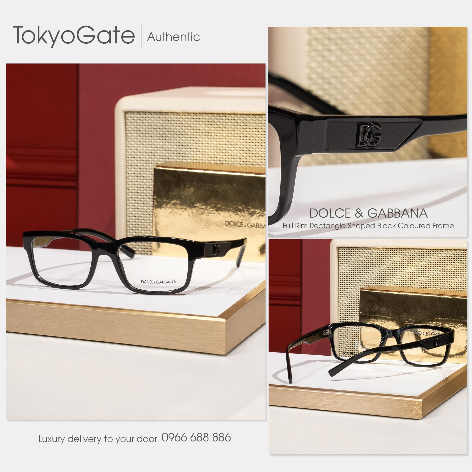 Kính D&G DG3352 501 Optical Frames In Black