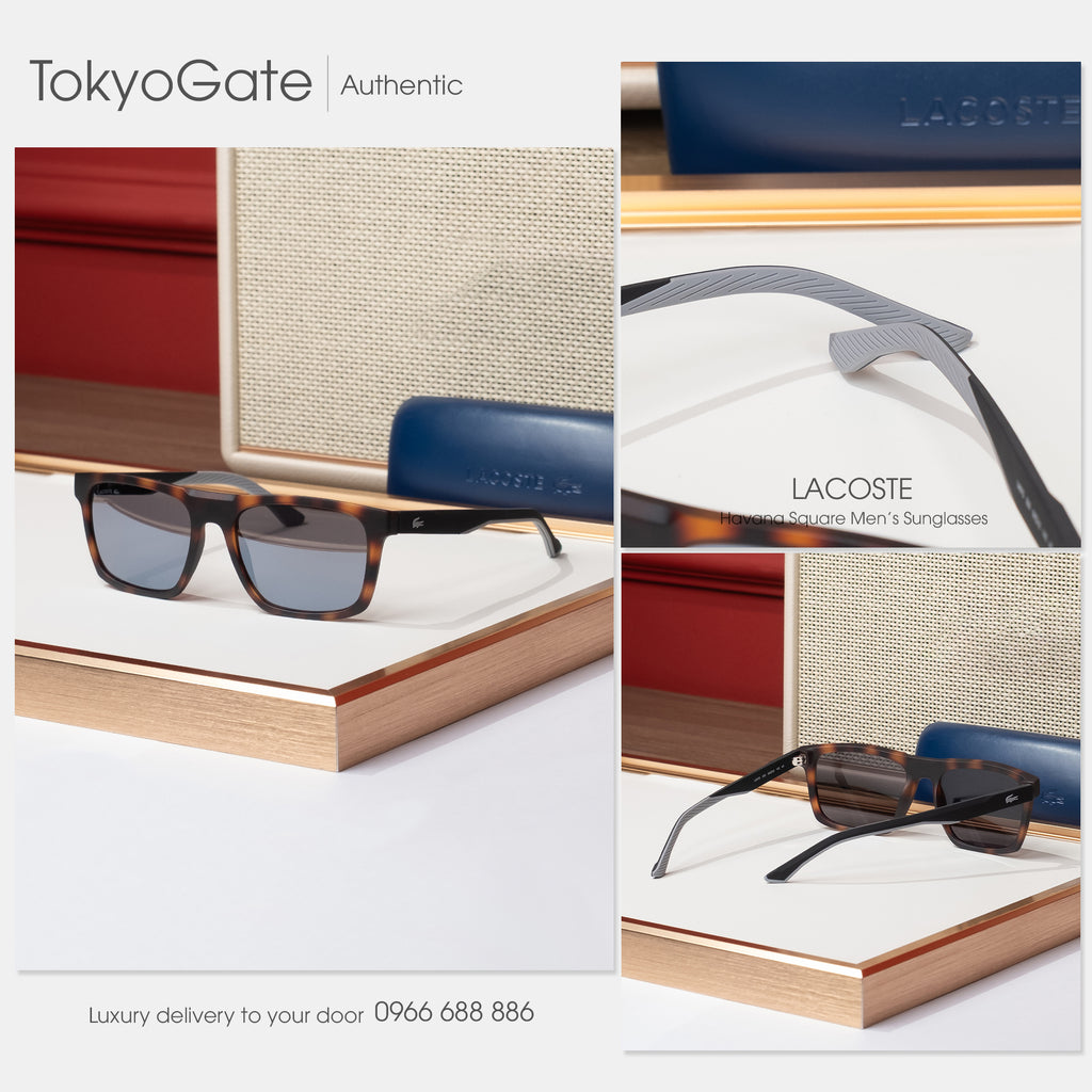 Kính Lacoste L957S-230-56 Rectangular Amber Sunglasses - 56
