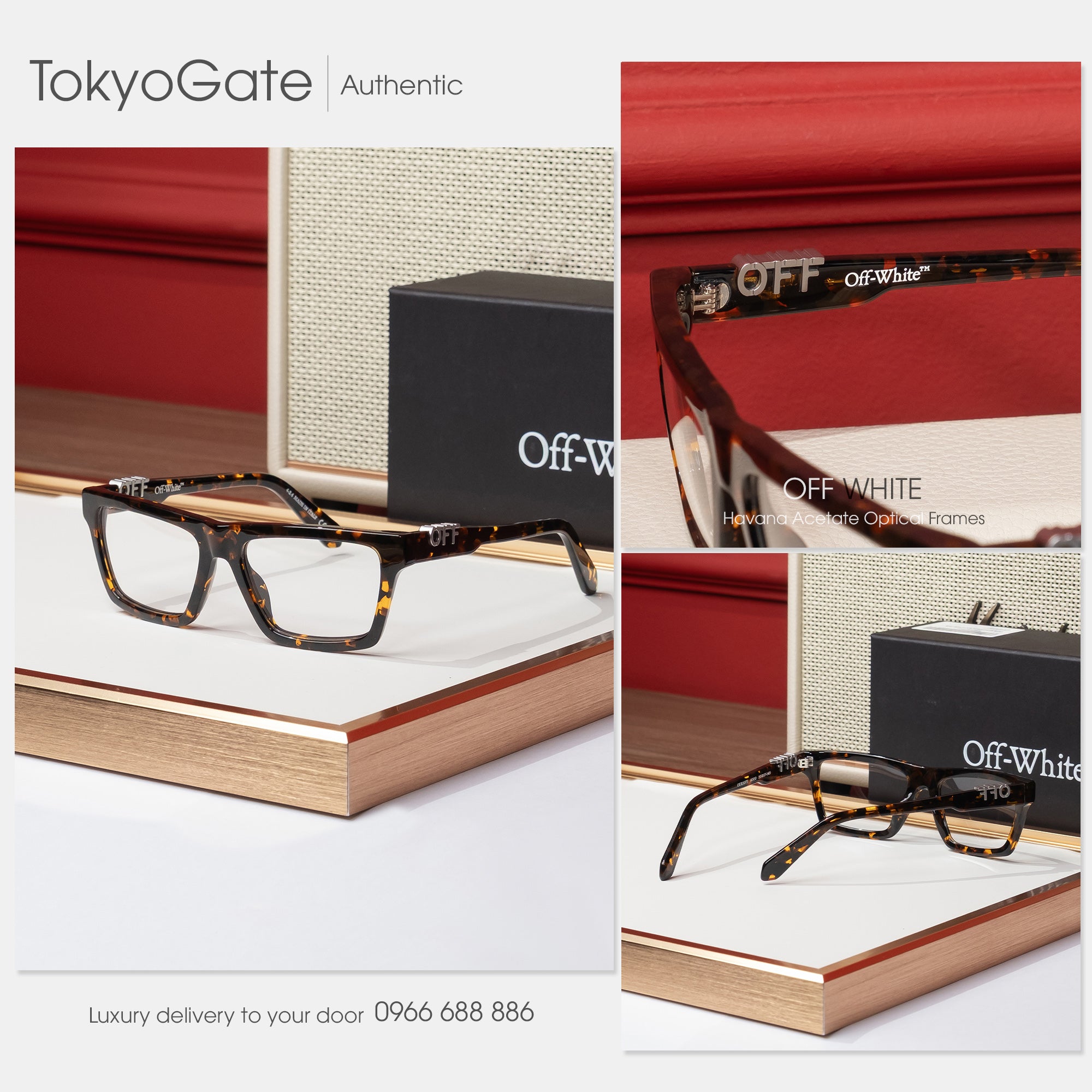Kính Off-White OERJ07BF24PLA0016000-55 Square Opticals
