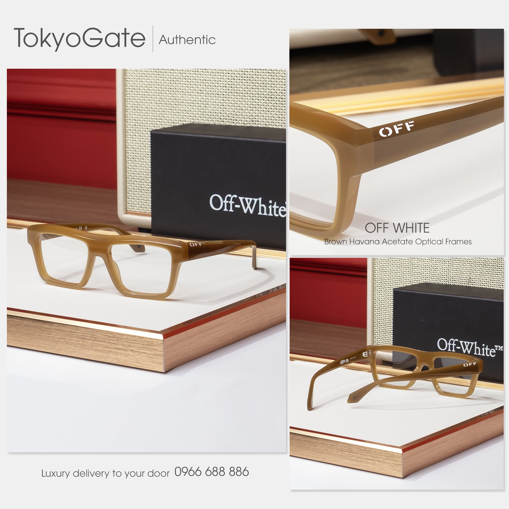 Kính Off-White OERJ07HF24PLA0017400-55 Square Opticals - 55
