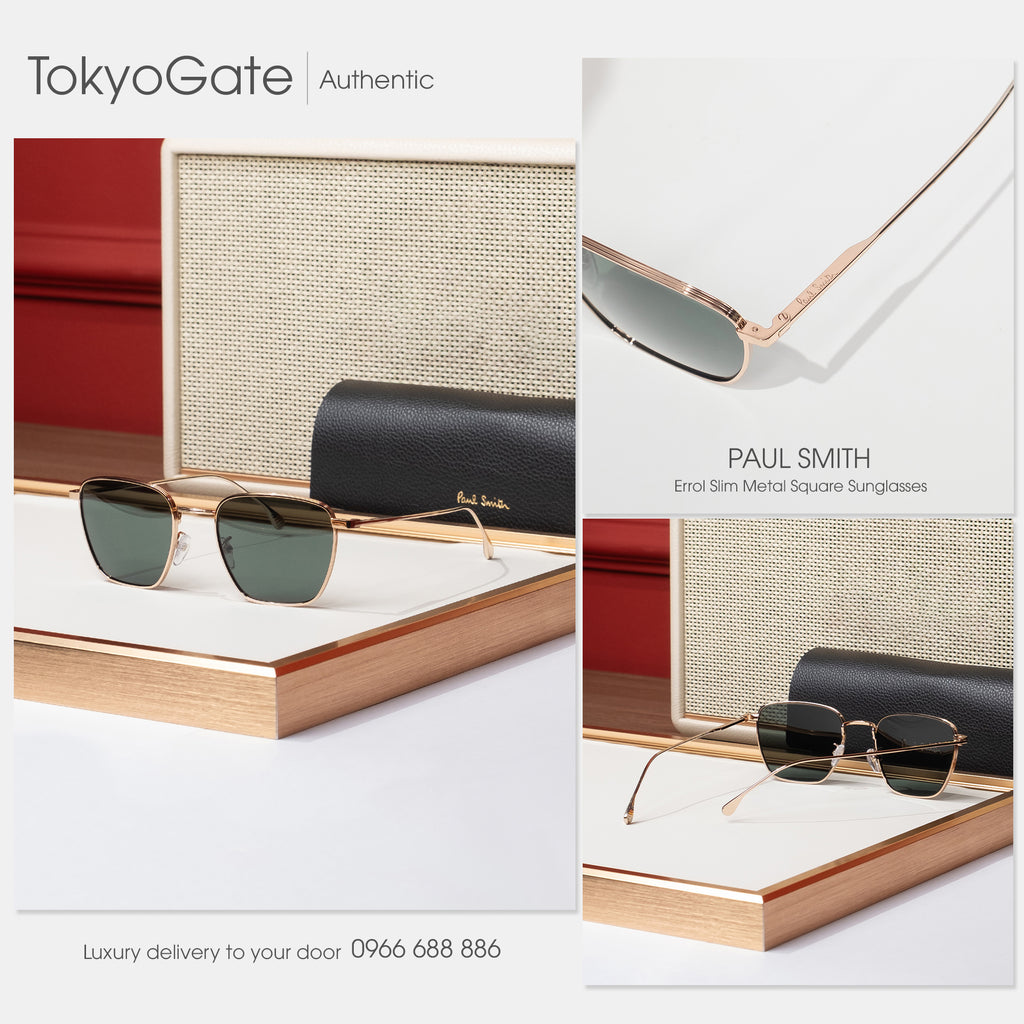 Kính Paul Smith PSSN06953-002-53 Square Gold Green Sunglasses