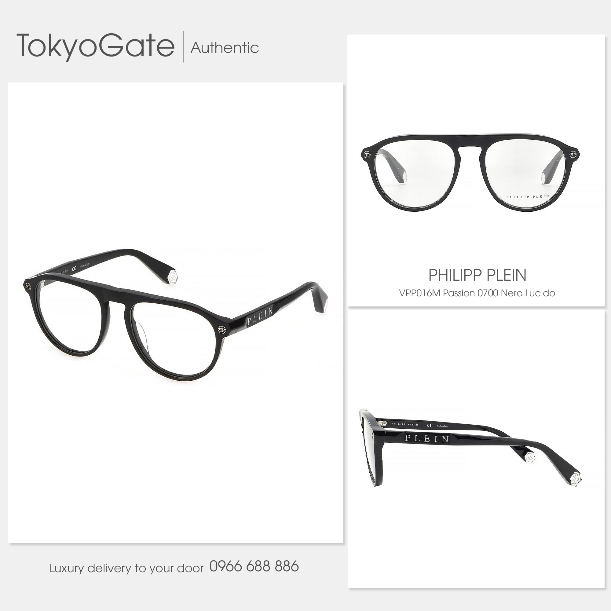 Kính Philipp Plein VPP016M54 0700 Optical Frames