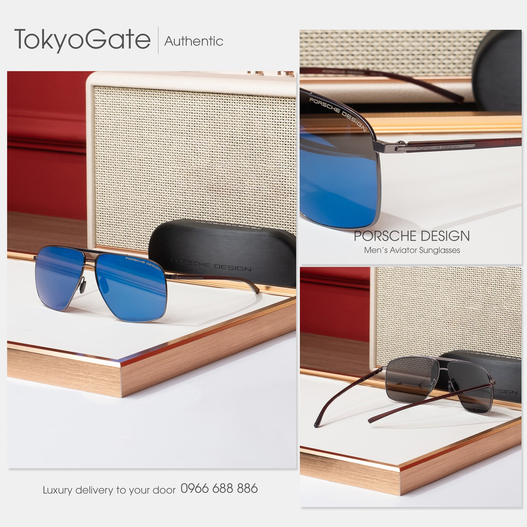 Kính Porsche Design P8933-63C Aviator Sunglasses - 63