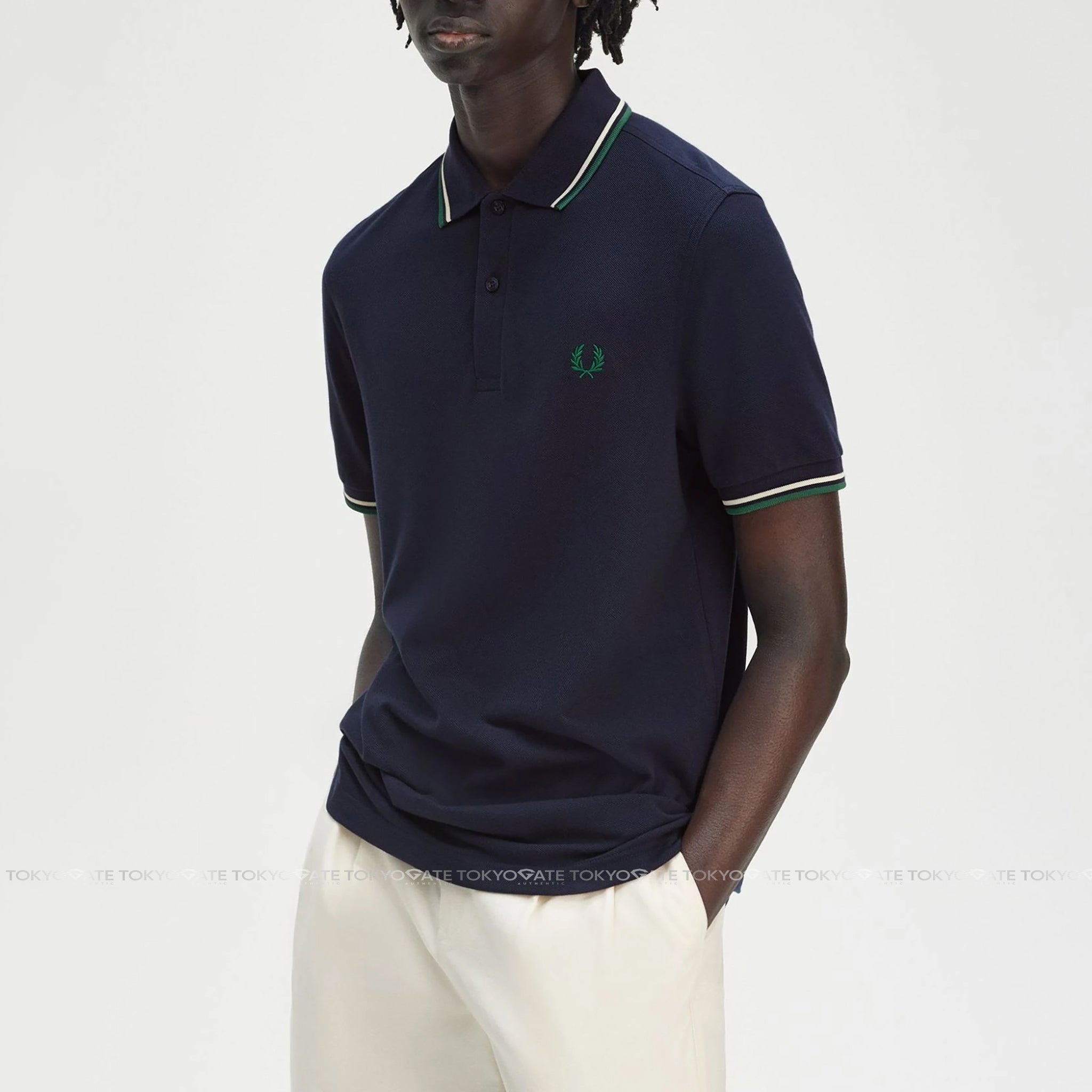 Áo polo Fred Perry M3600 Y30 Twin Tipped Polo Shirt In Navy