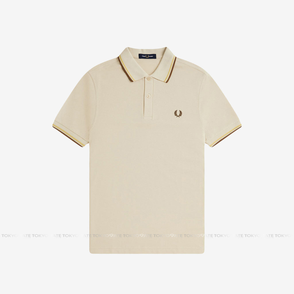 Áo polo Fred Perry M3600 Y56 Twin Tipped Polo Shirt In Beige