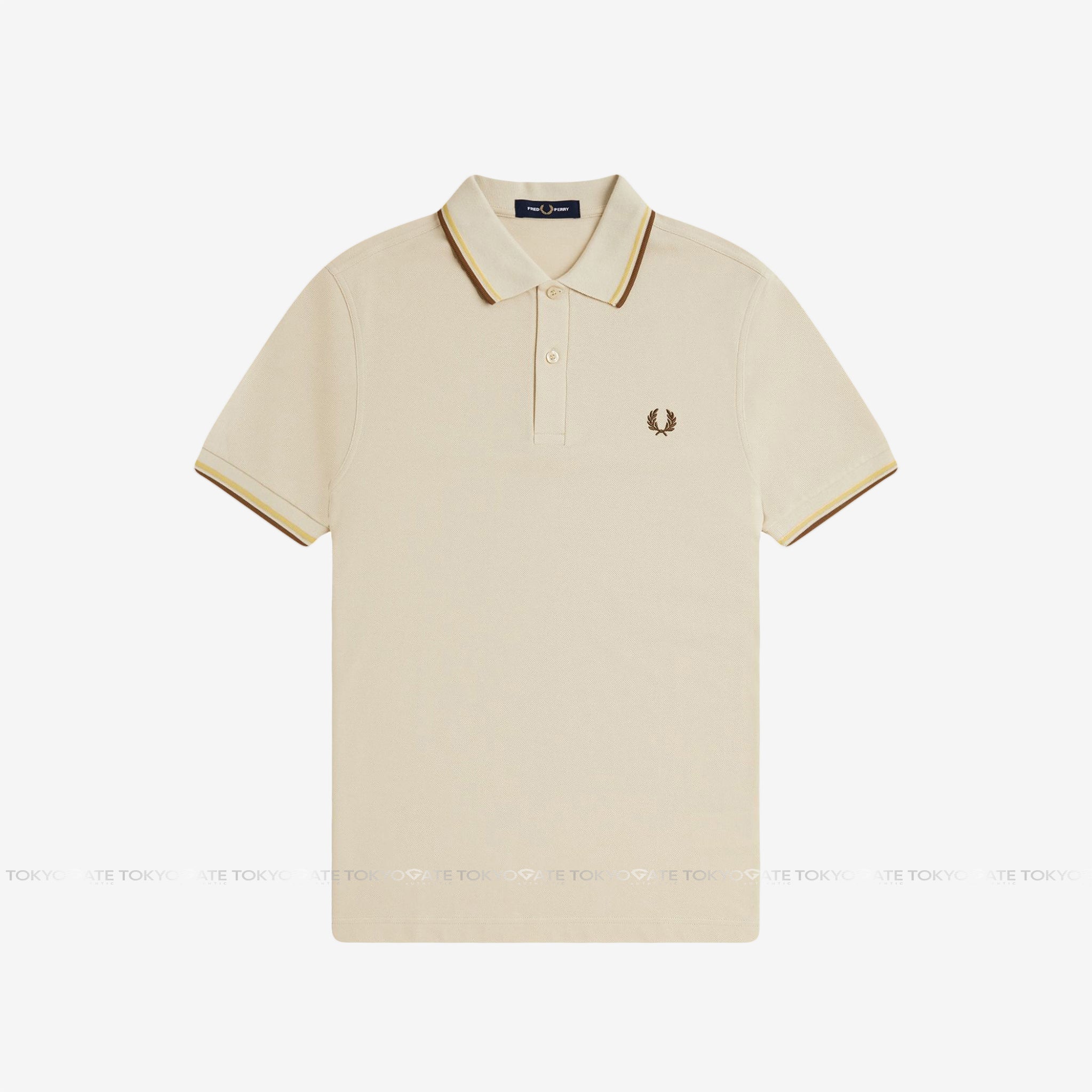 Áo polo Fred Perry M3600 Y56 Twin Tipped Polo Shirt In Beige