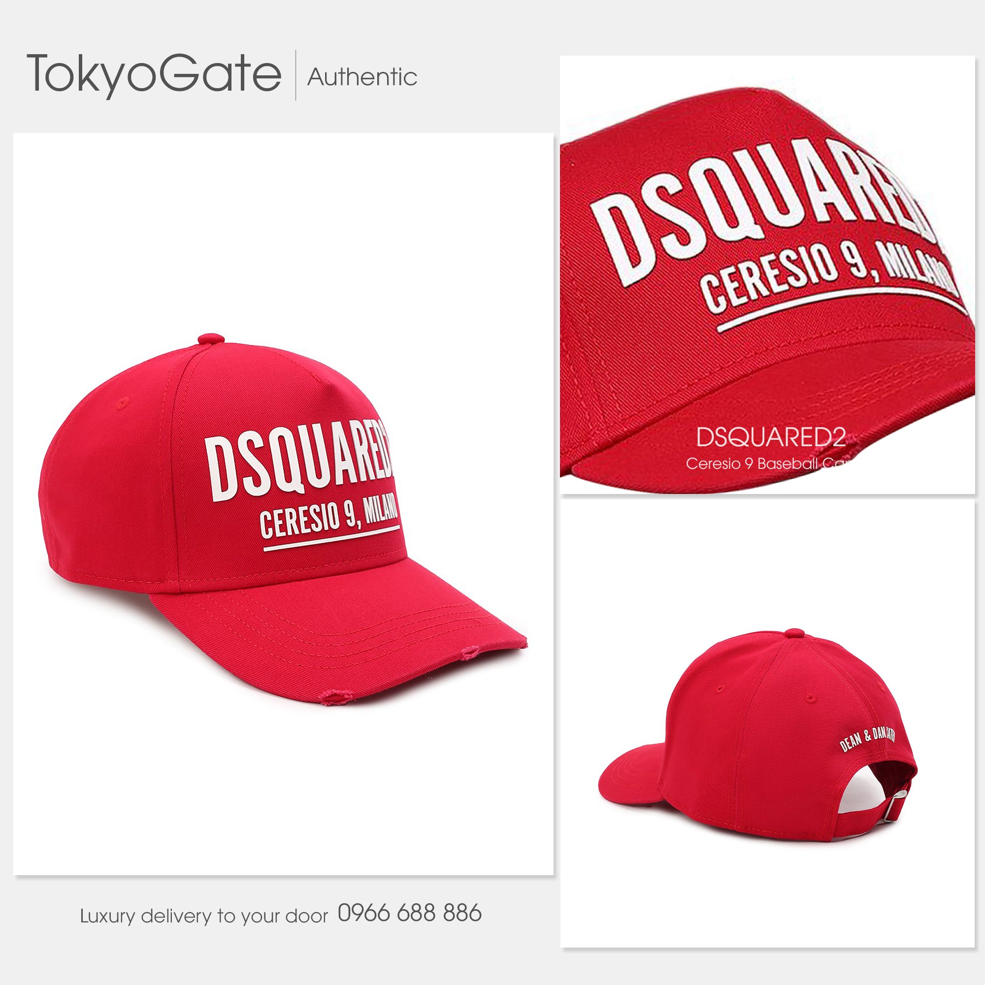 Mũ lưỡi trai Dsquared2 BCM0531 M818 Red - FreeSize
