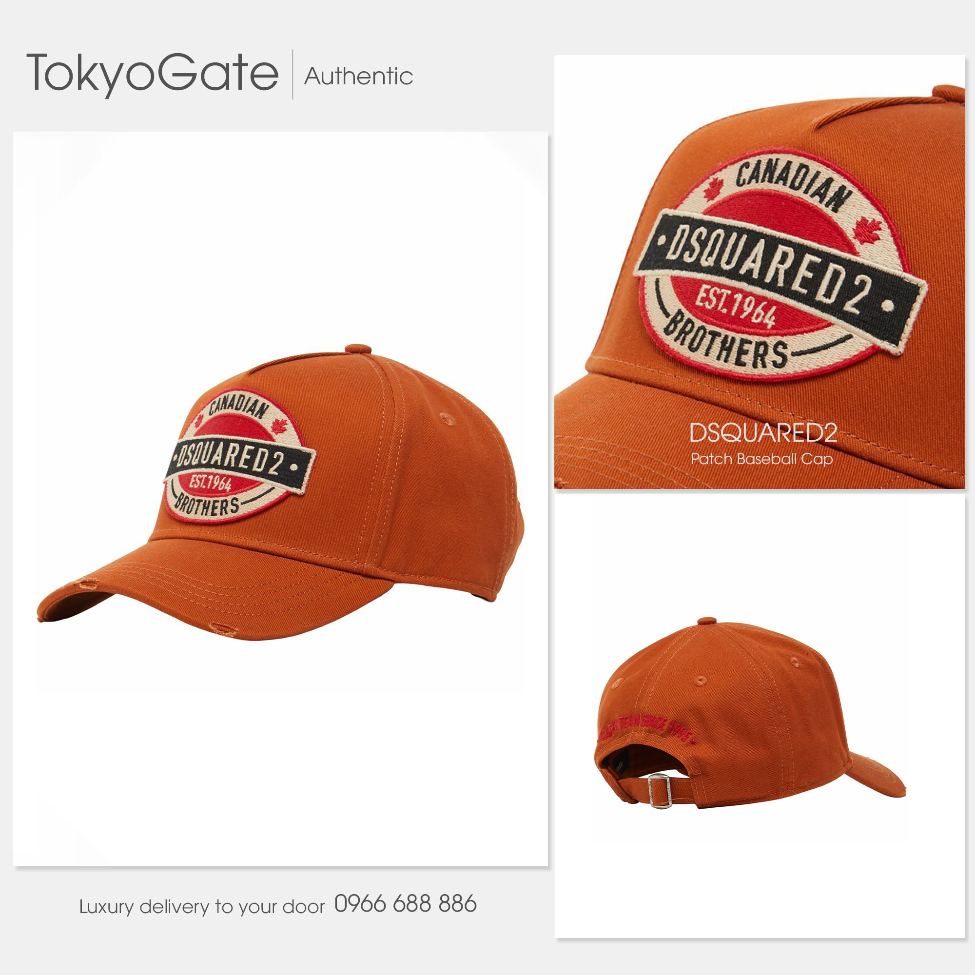 Mũ lưỡi trai Dsquared2 BCM0621 5058 Orange - FreeSize