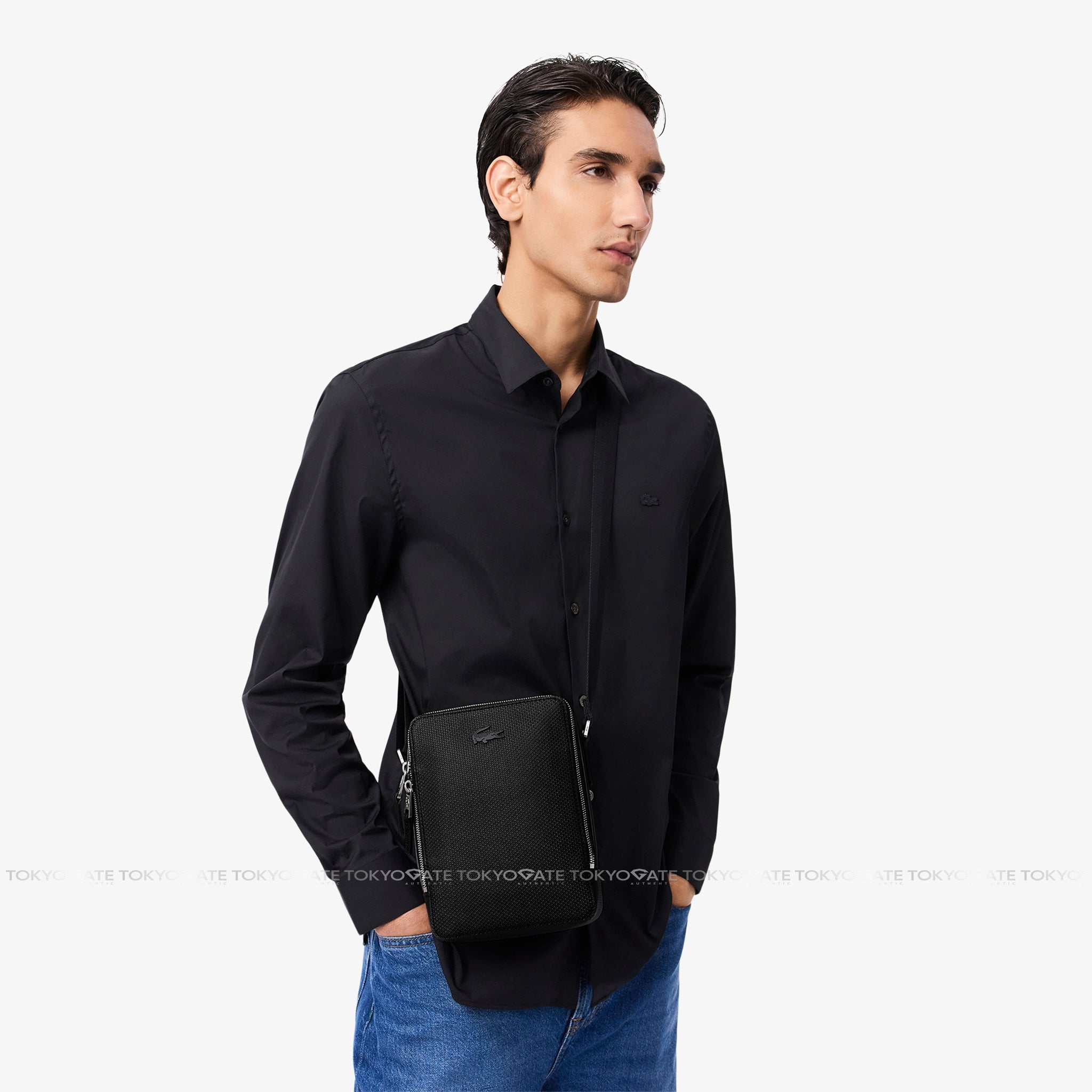 Túi Lacoste NH3271CE 000 Chantaco Pique Leather Shoulder Bag