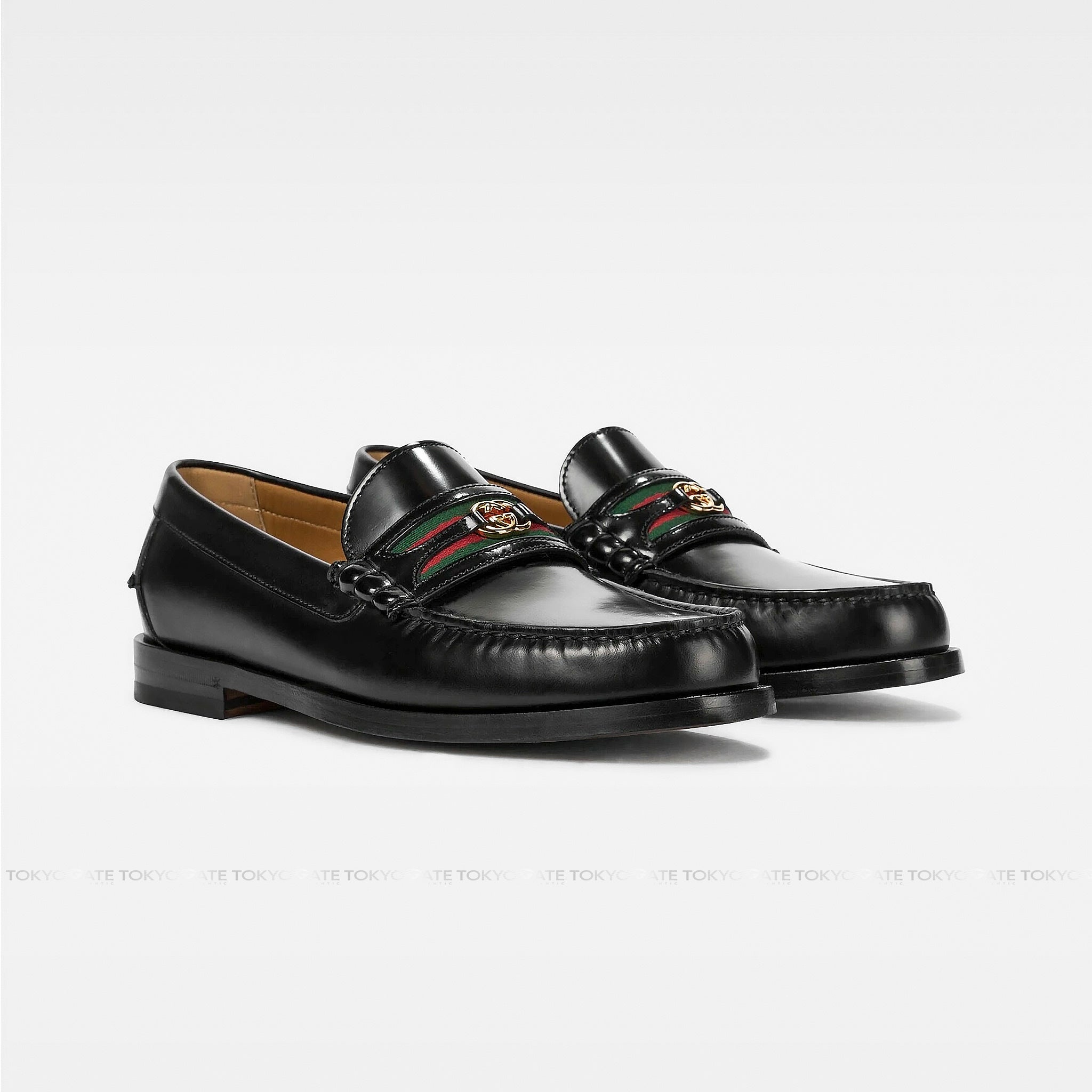 Giày Gucci Double G 644724 17X101060 Black Leather Loafers