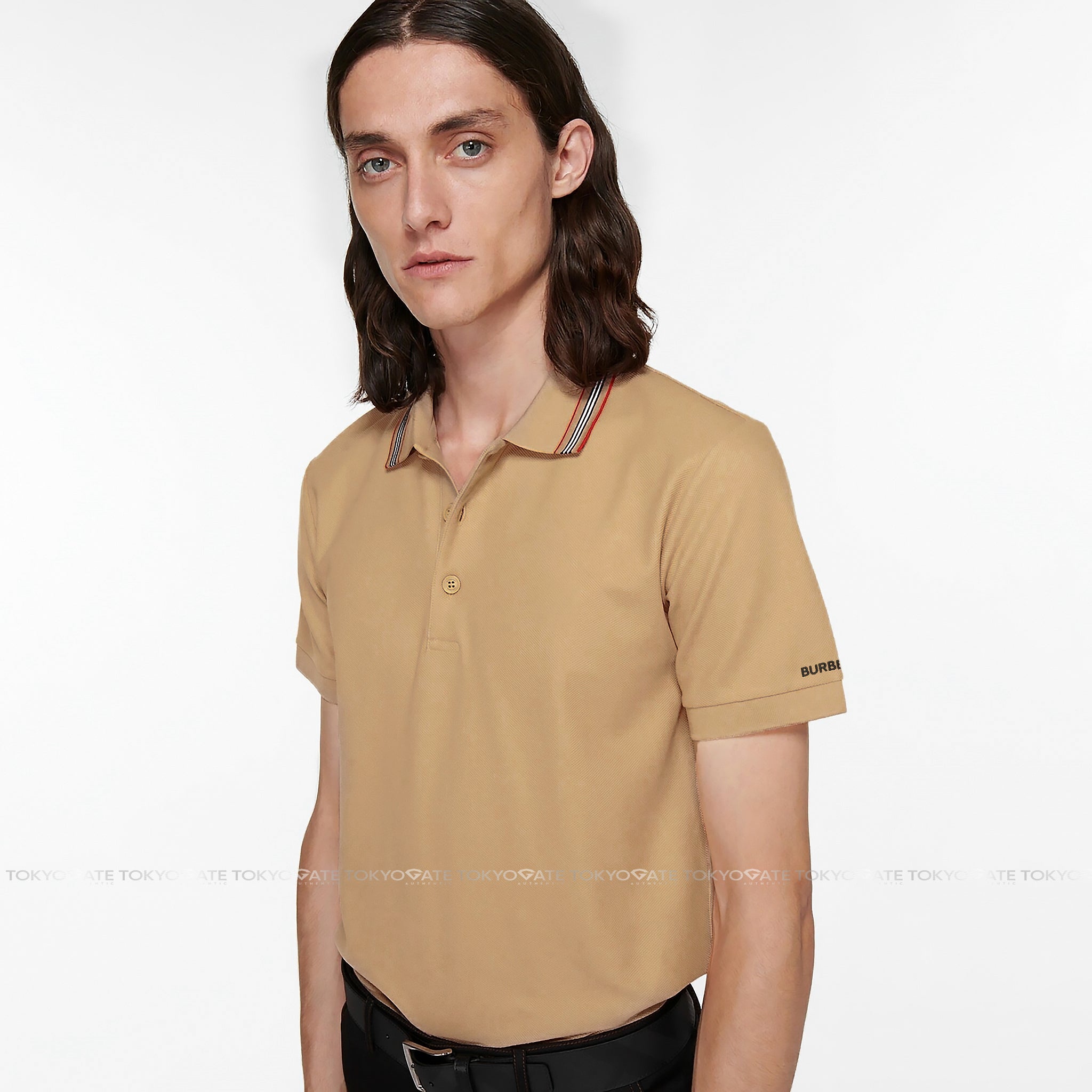 Áo polo Burberry 8111813 Hartford ICS Camel