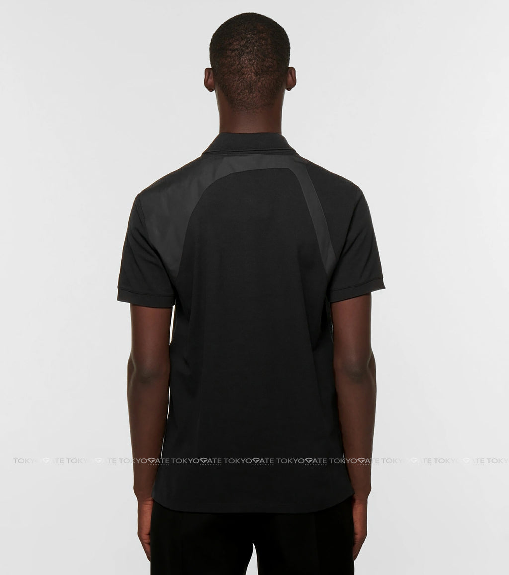 Áo polo Alexander McQueen 625245 QSX33 1000 Harness Black Regular Fit