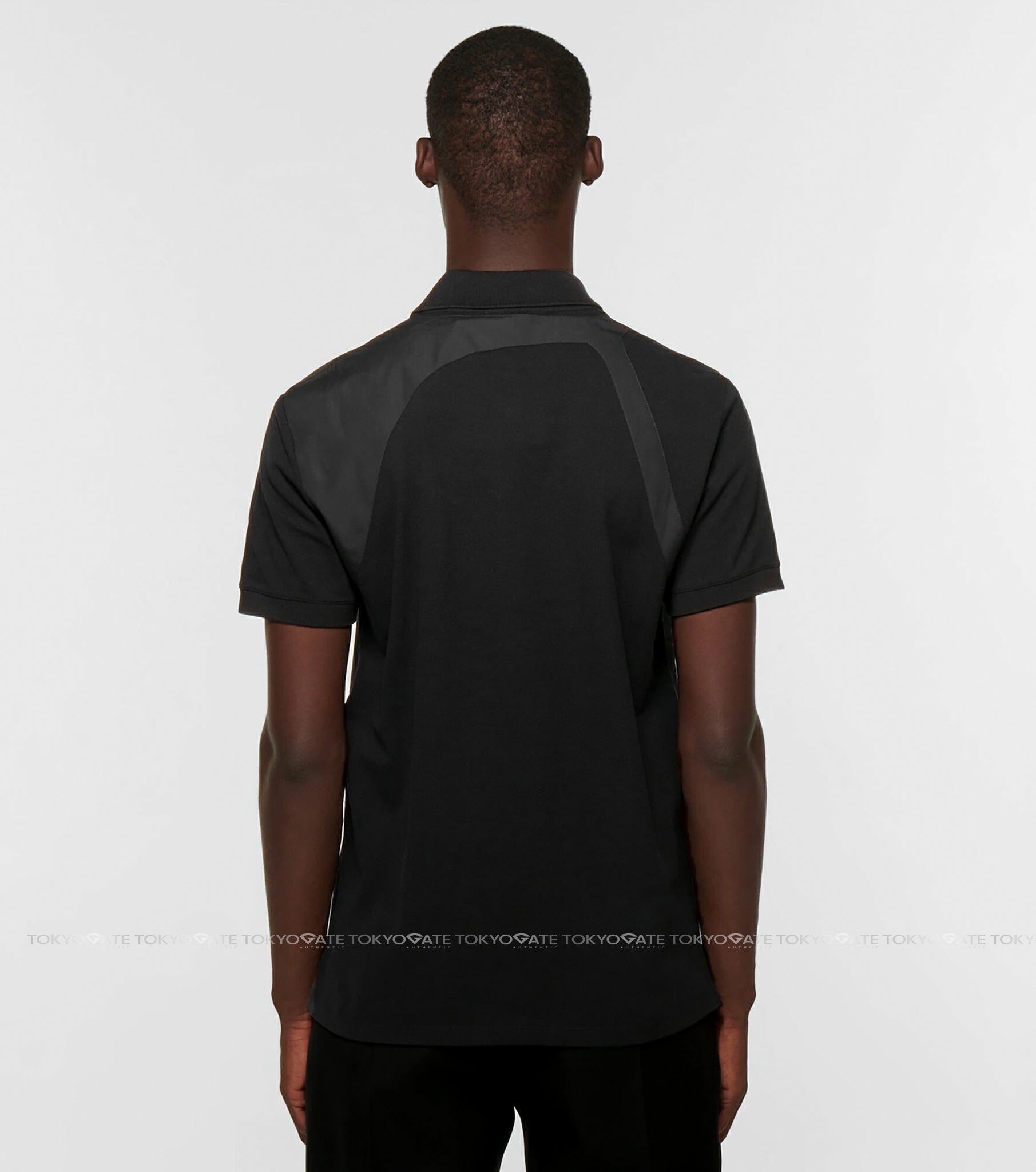 Áo polo Alexander McQueen 625245 QSX33 1000 Harness Black Regular Fit
