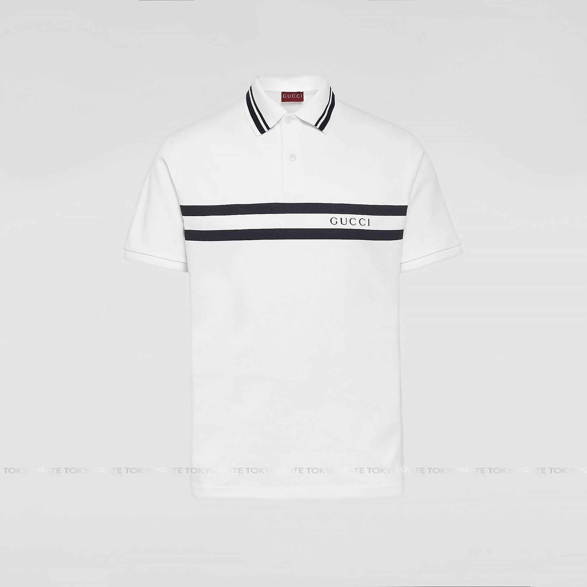 Polo Gucci 788015 XJGJX 9081 Cotton With Logo Print White Regular Fit