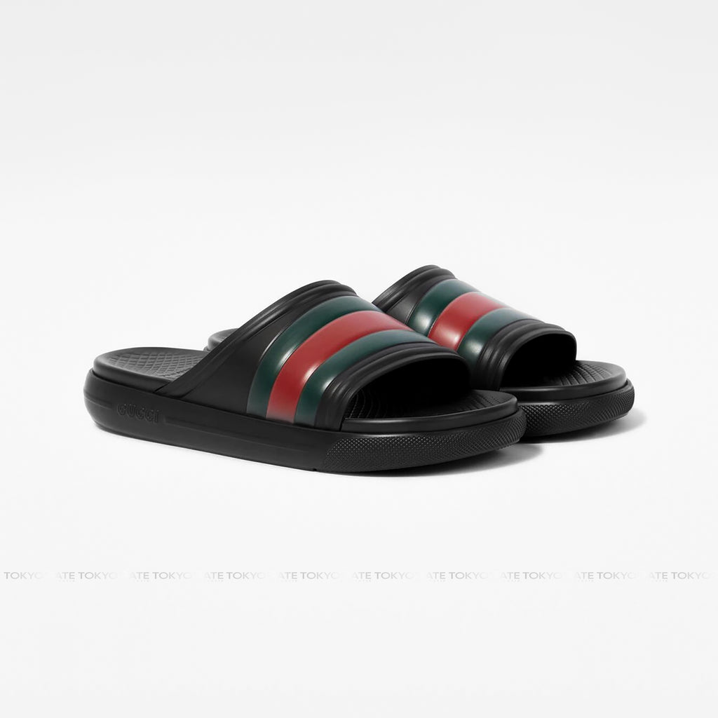 Dép Gucci 780286 J8700 1025 Web Slide Sandals In Black