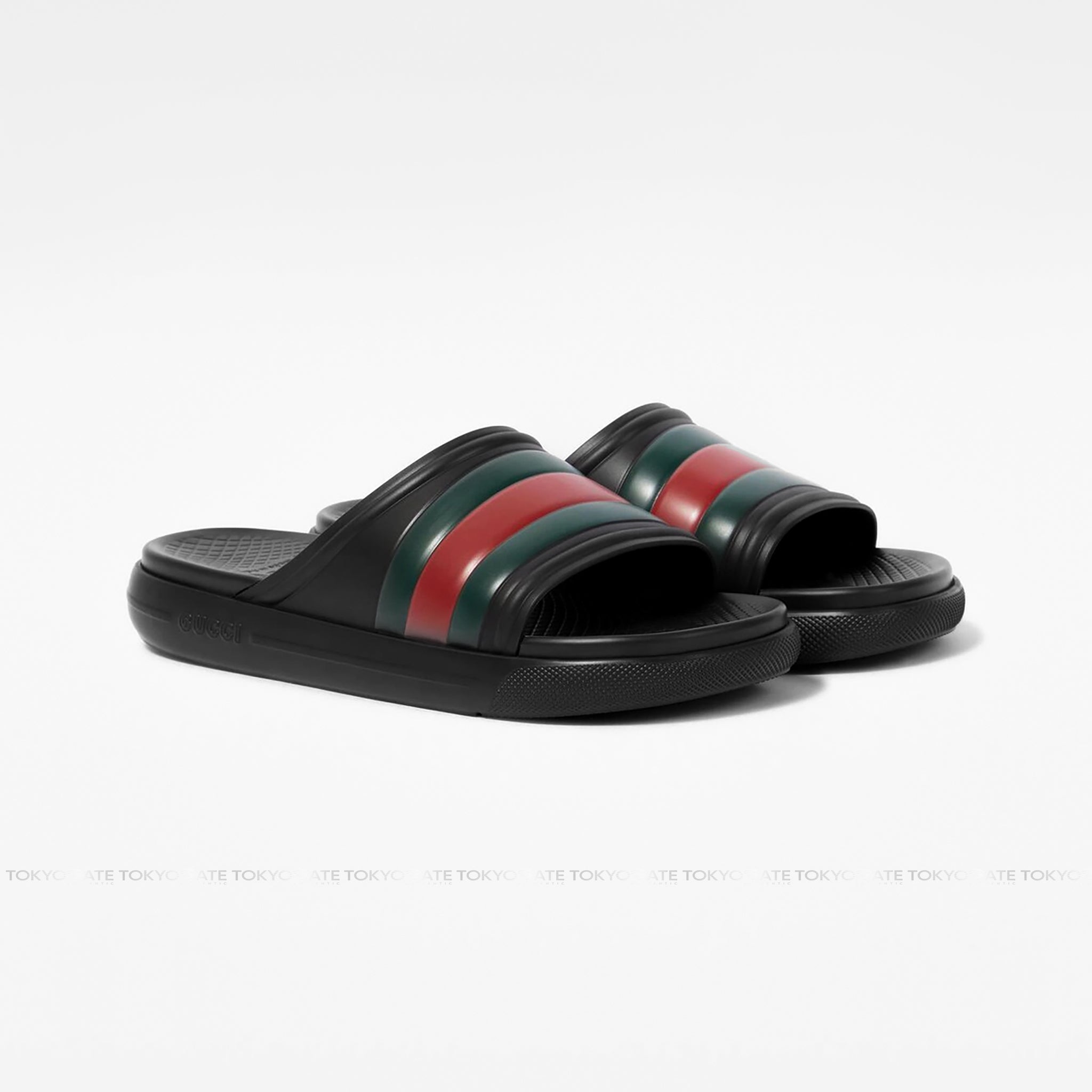 Dép Gucci 780286 J8700 1025 Web Slide Sandals In Black