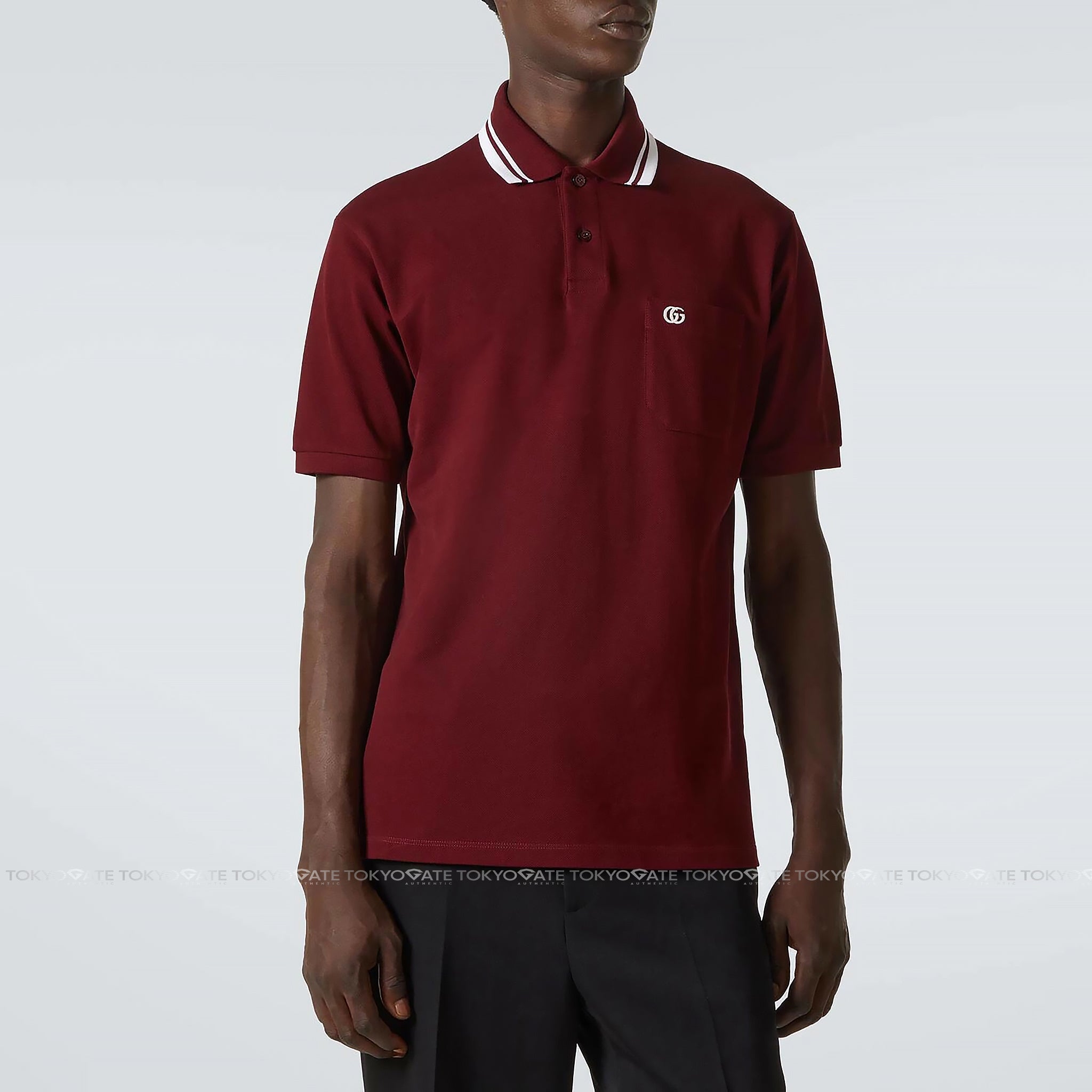 Áo polo Gucci 795174 XJHHM GG Cotton In Dark Red Regular Fit