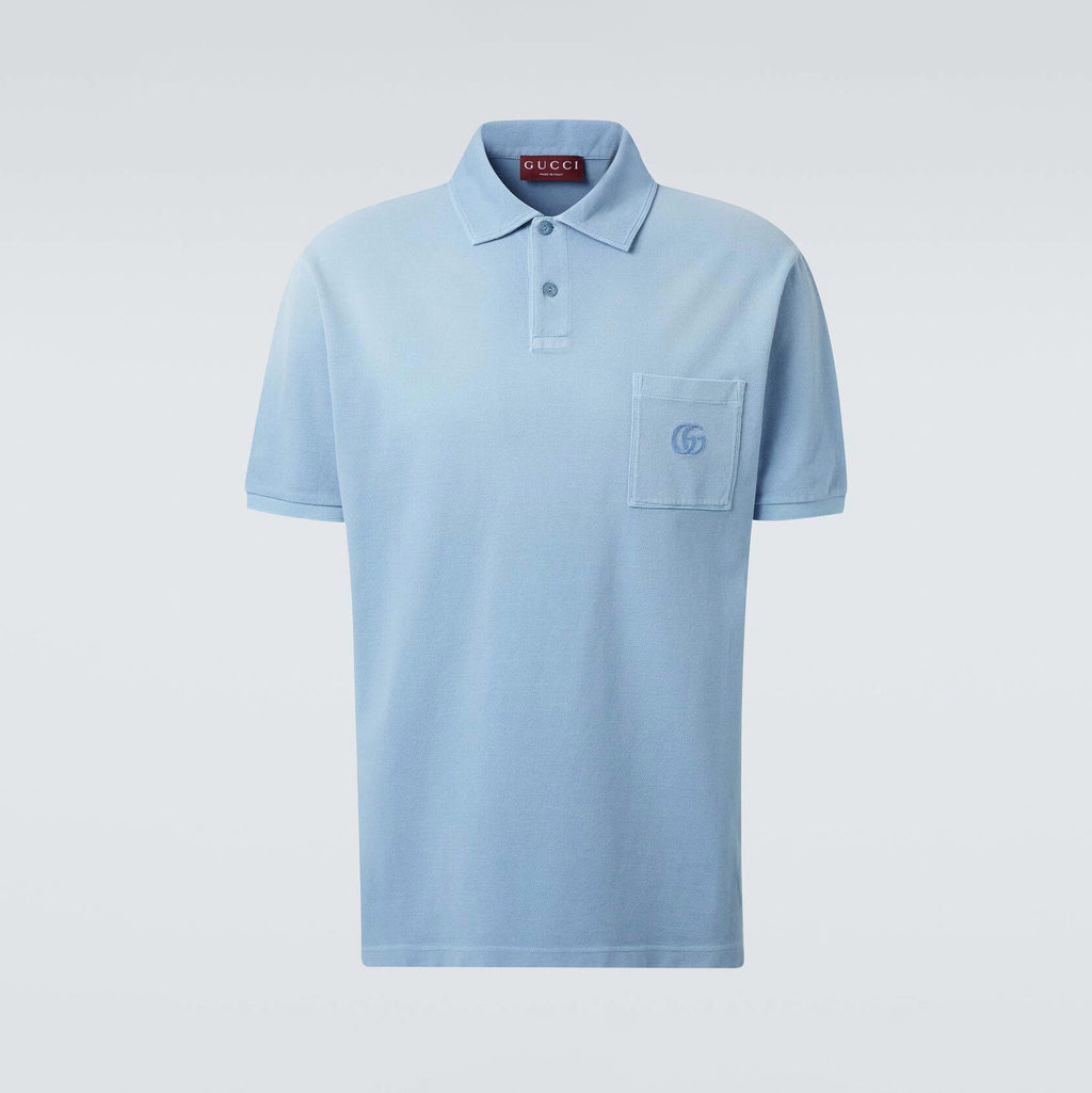Áo polo Gucci 833898 XJHCN Logo Embroidered Cotton Blend Regular Fit