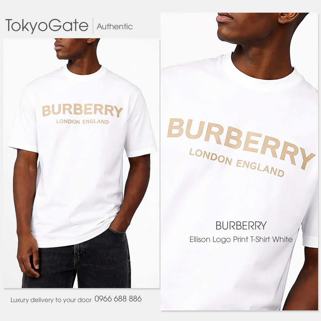 Áo phông Burberry Ellison 8104234 White Regular Fit