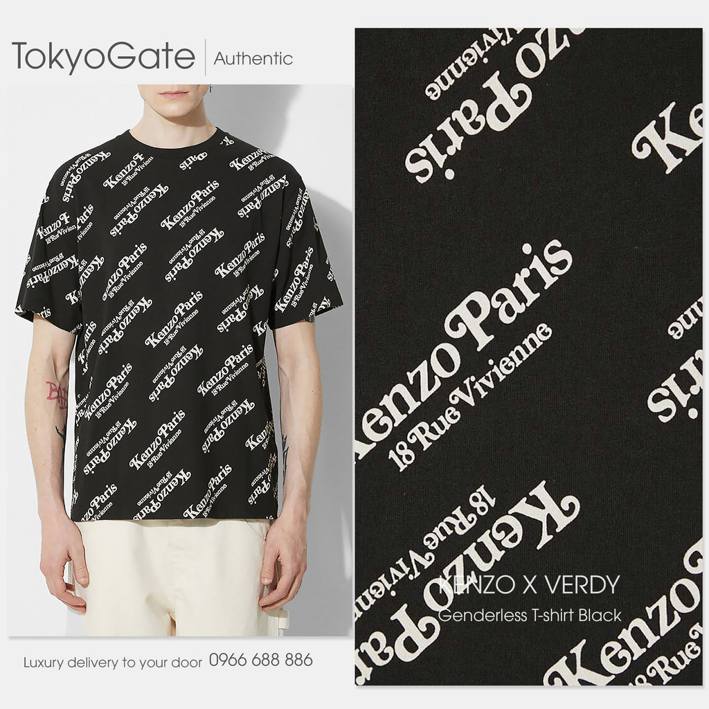 Áo phông Kenzo x Verdy Logo-Print T-shirt Black Oversize