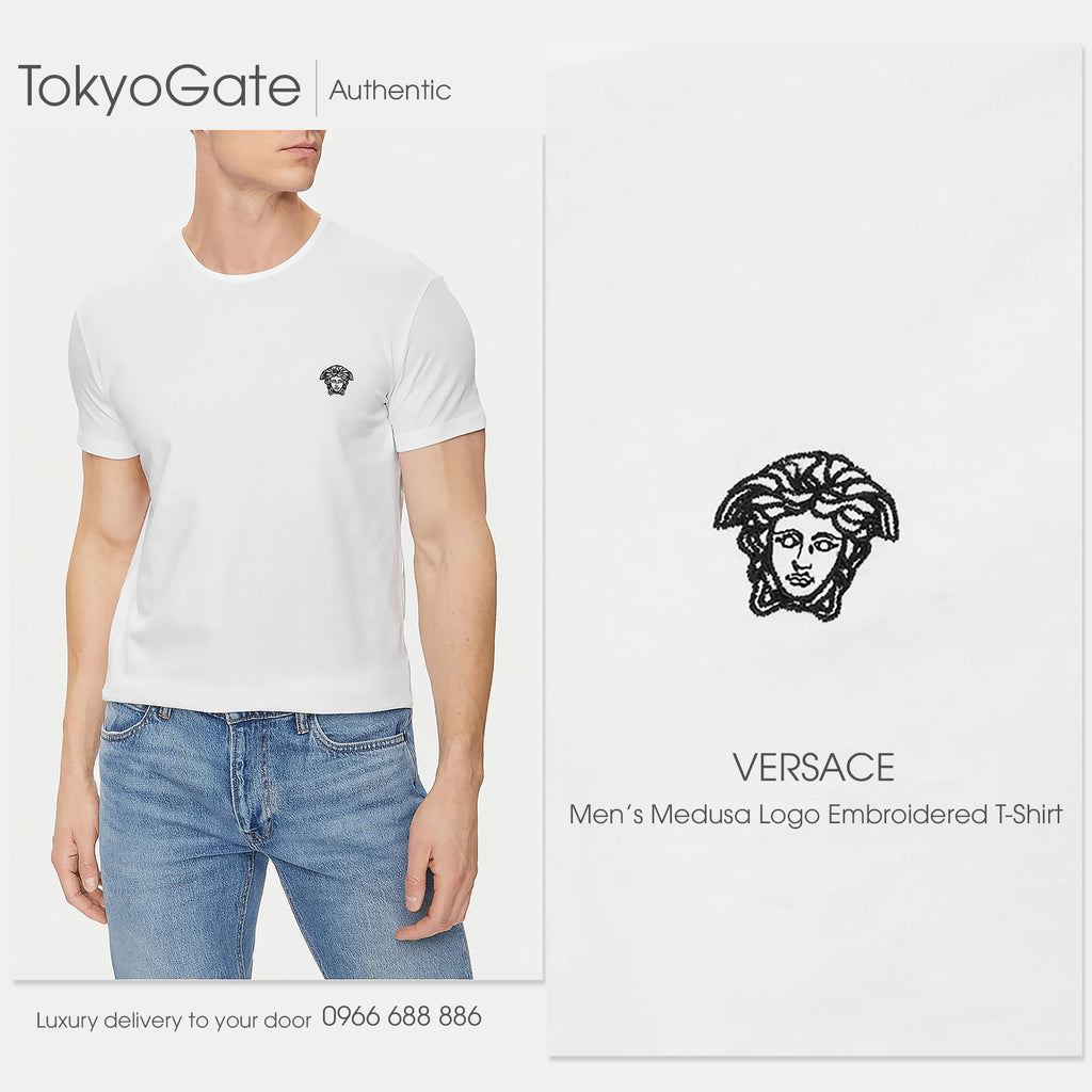 Áo phông Versace A89500S 1A14050 White Regular Fit