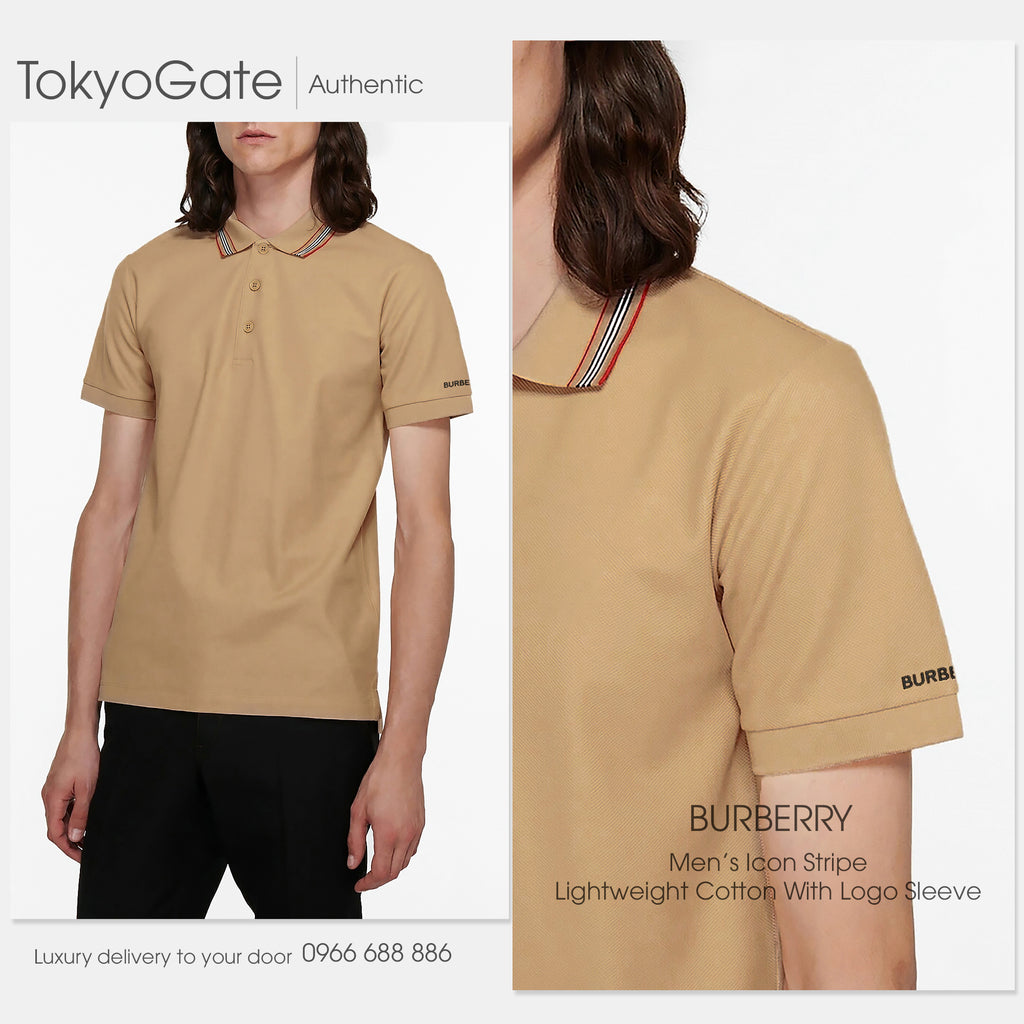 Áo polo Burberry 8111813 Hartford ICS Camel