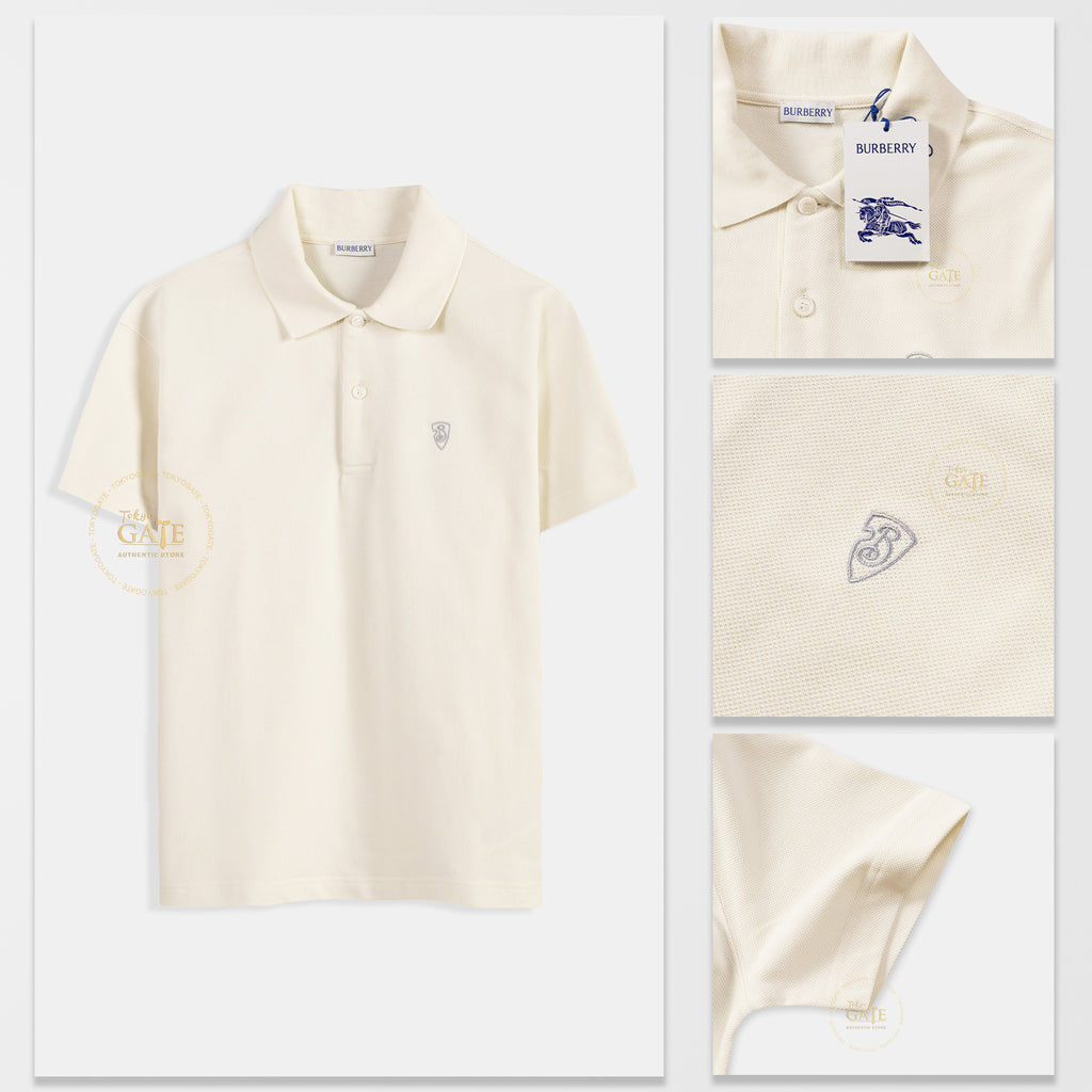 Áo polo Burberry SS W24 MW SIC Tundra Slim Fit