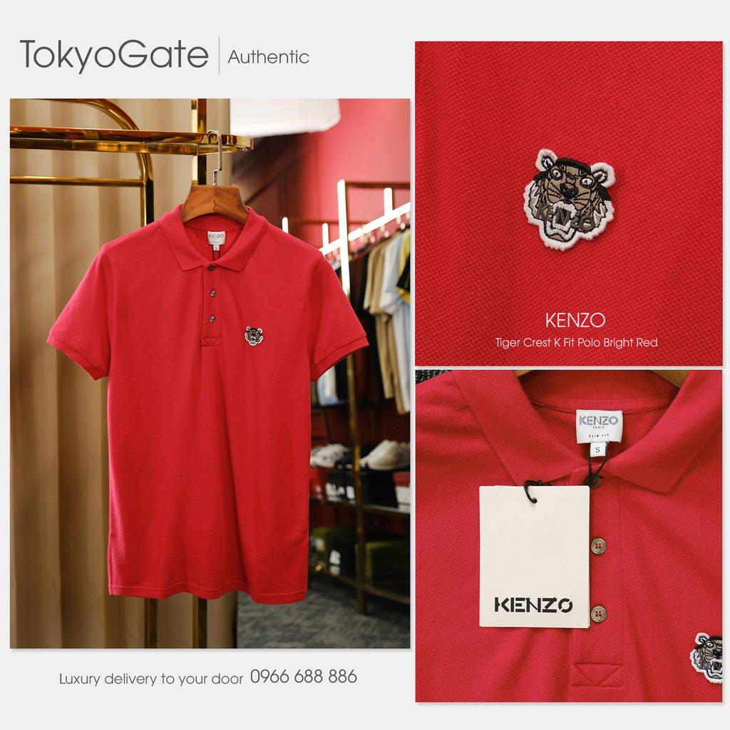 Áo polo Kenzo PF665PO0014BA 22 Bright Red Slim Fit