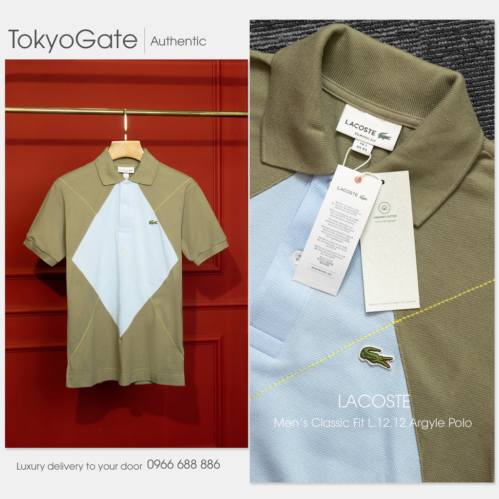 Áo polo Lacoste PH2809 IBC L.12.12 Argyle Polo Classic Fit