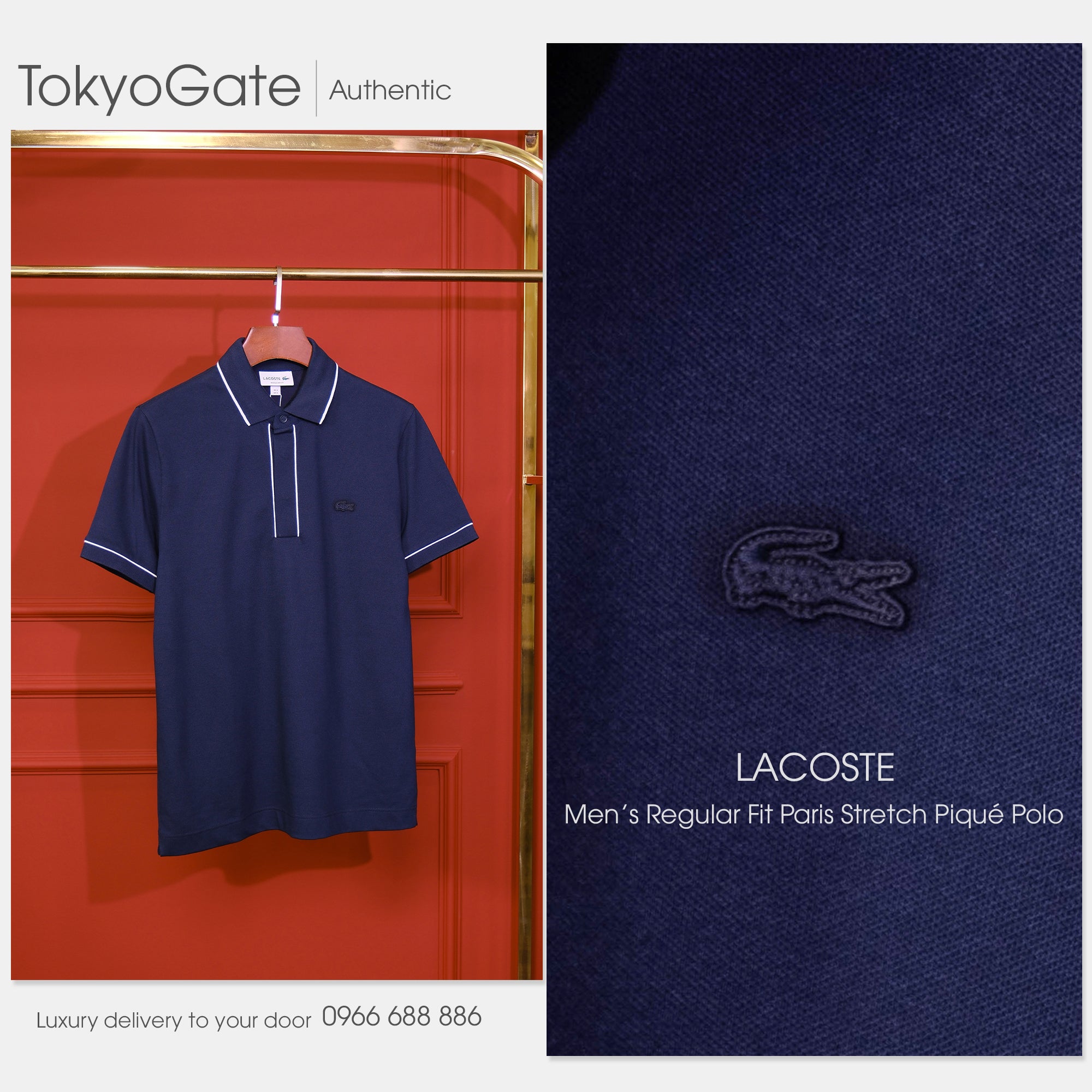 Áo polo Lacoste PH8184 166 Regular Fit