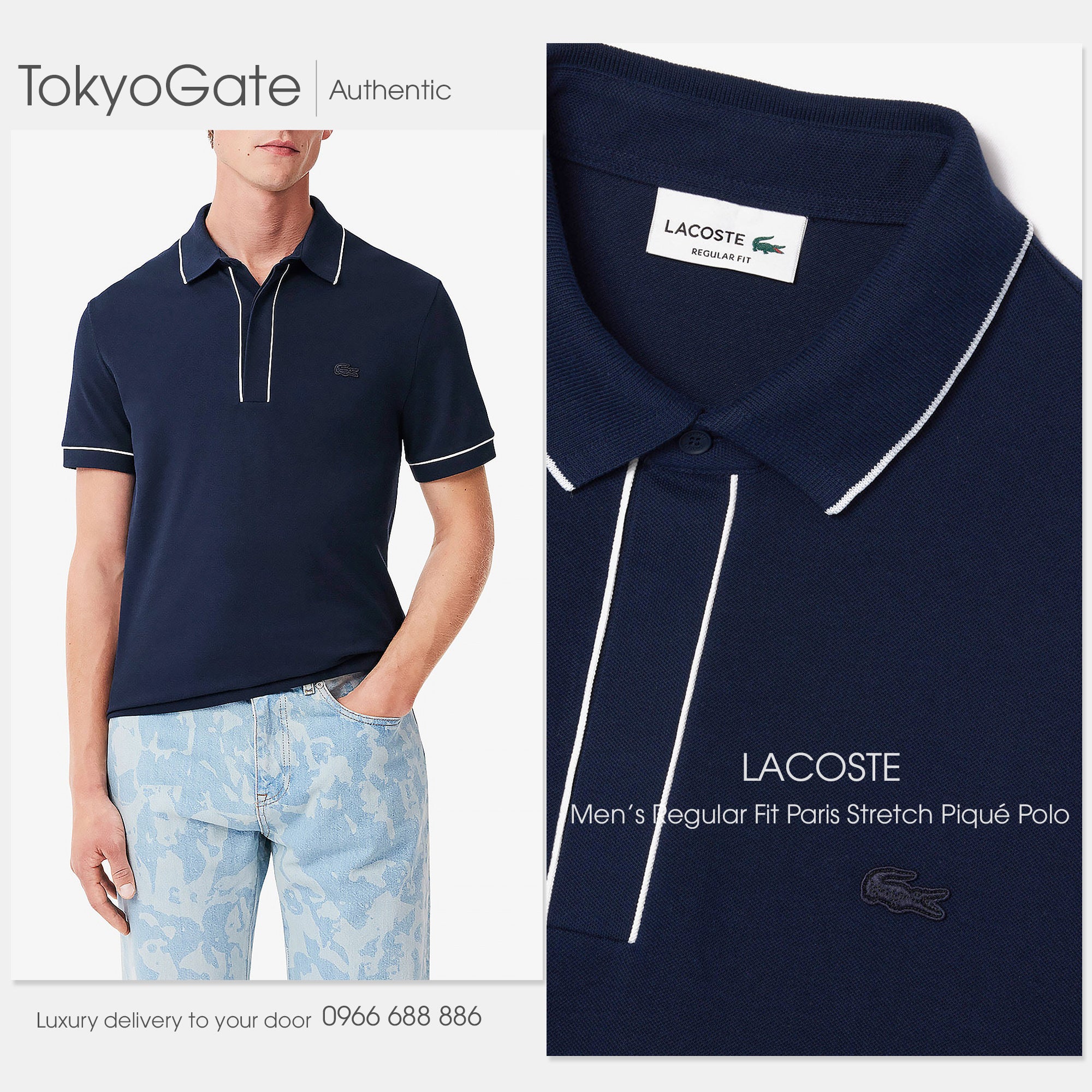 Áo polo Lacoste PH8184 166 Regular Fit