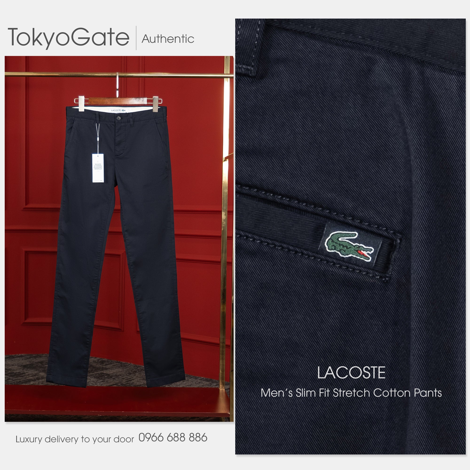 Quần khaki Lacoste HH2661 HDE Slim Fit