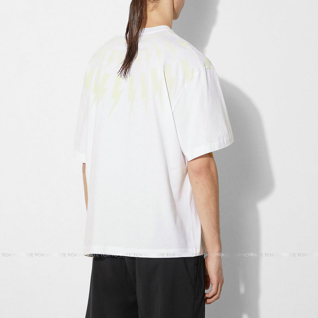 Áo phông Neil Barrett Fair-Isle Thunderbolt T-Shirt White/Chalk Slim