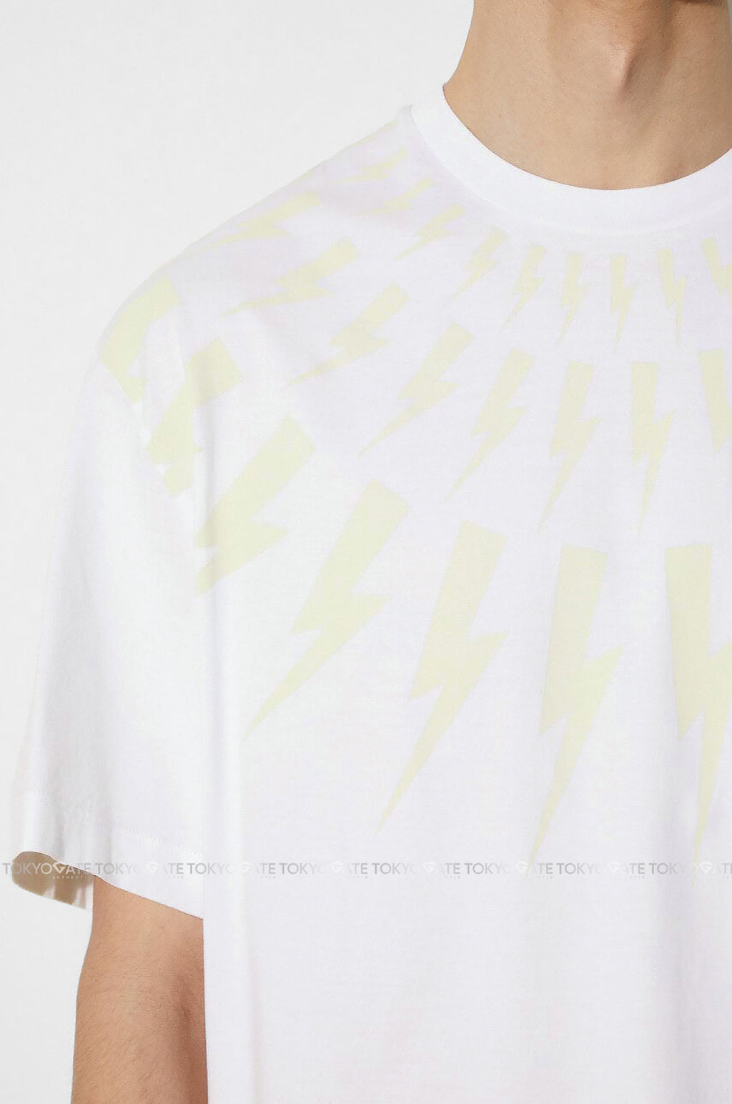 Áo phông Neil Barrett Fair-Isle Thunderbolt T-Shirt White/Chalk Slim
