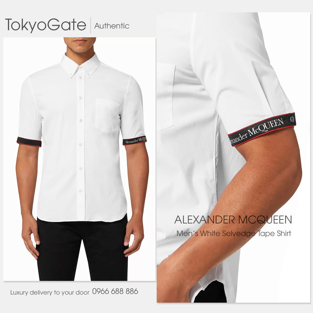 Áo sơ mi Alexander McQueen 685496 White Slim Fit