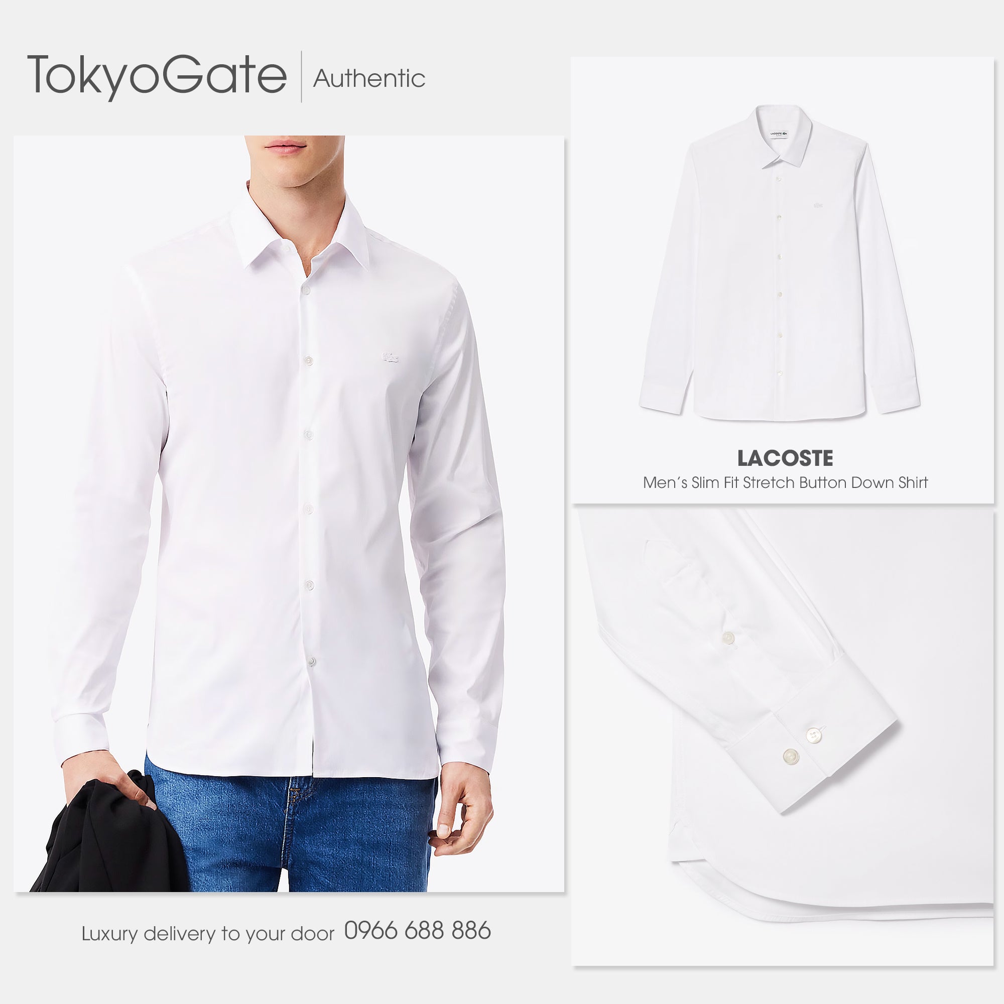 Áo sơ mi Lacoste CH5253 001 Regular Fit