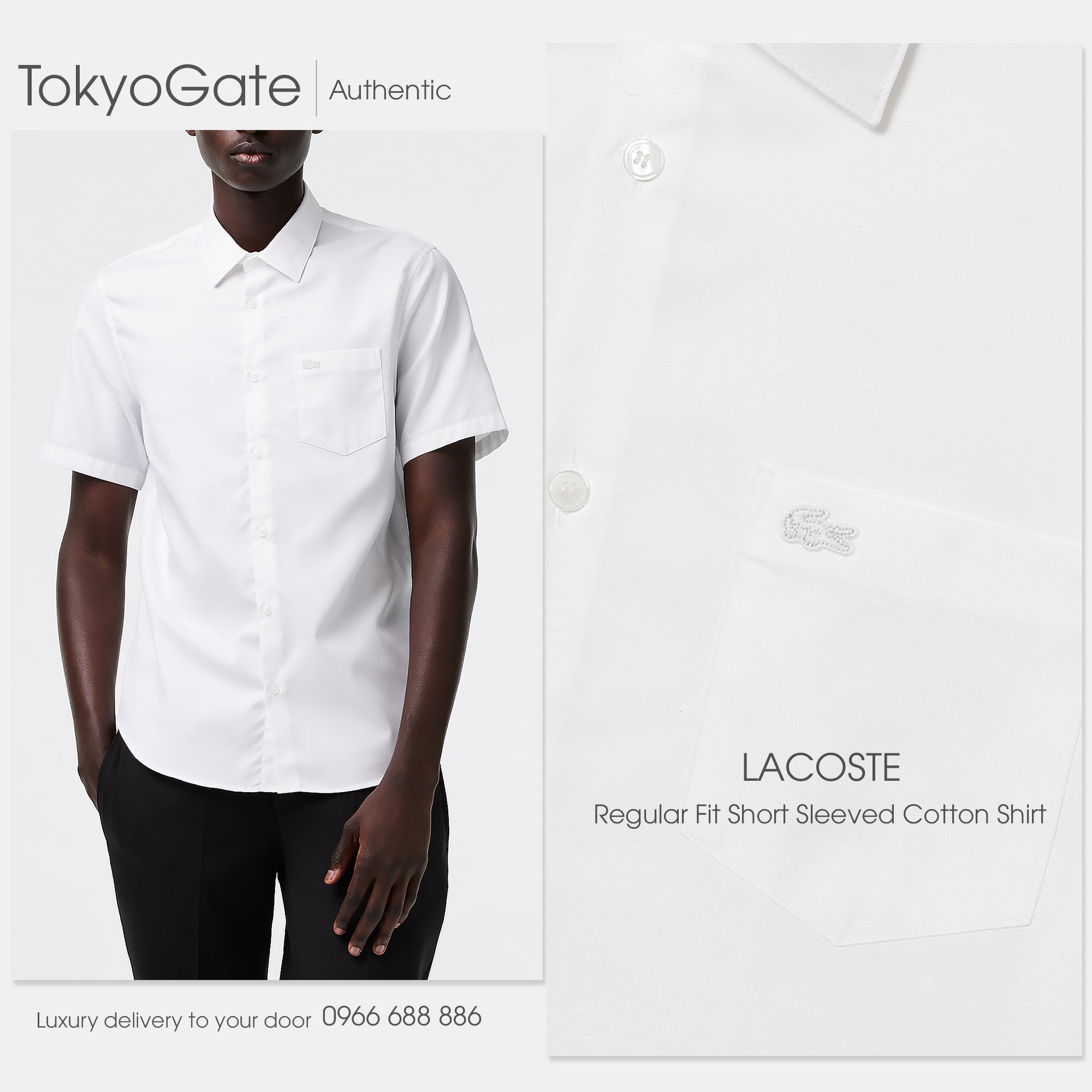 Sơ mi Lacoste CH8528 001	Regular Fit