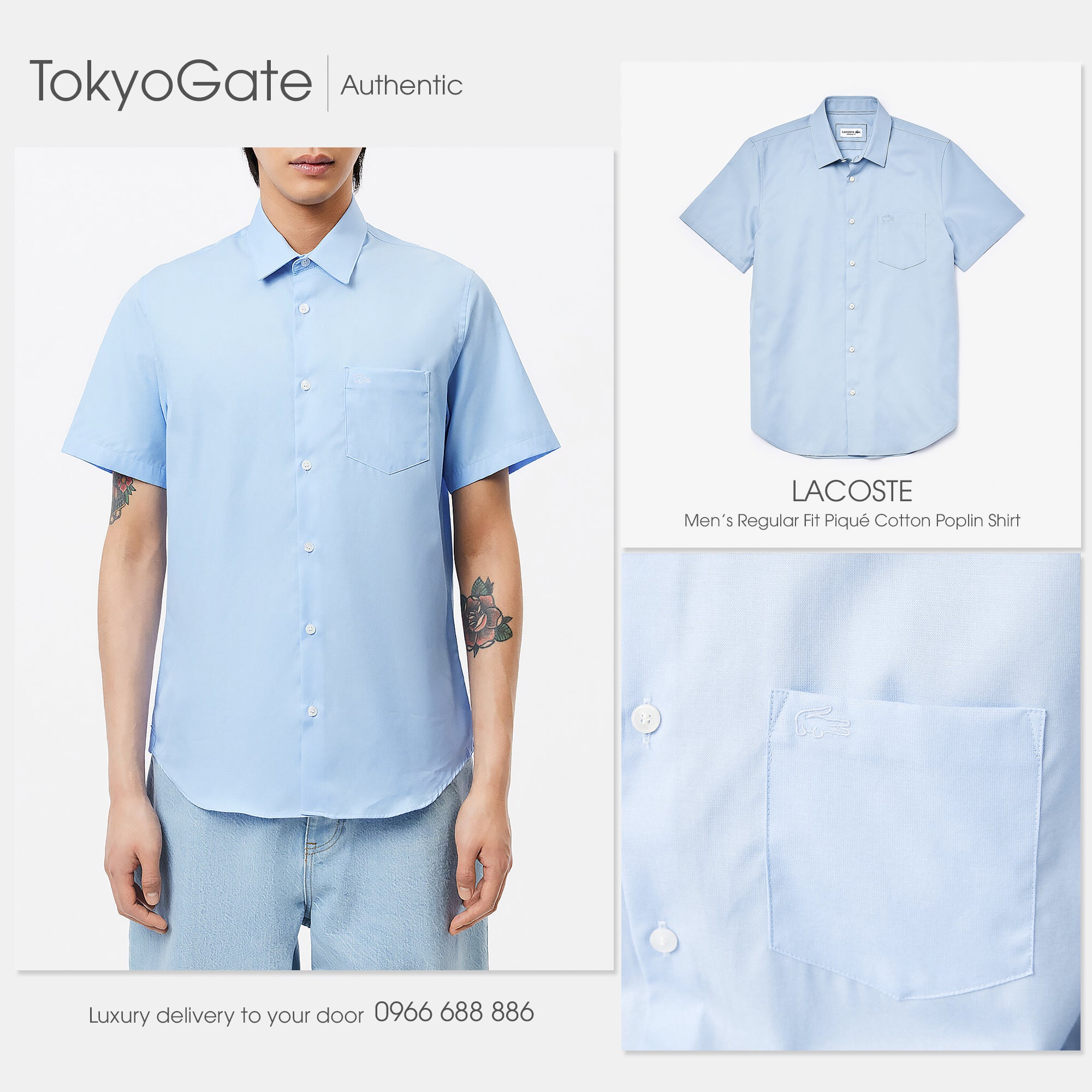 Áo sơ mi Lacoste CH2741 HBP Regular Fit
