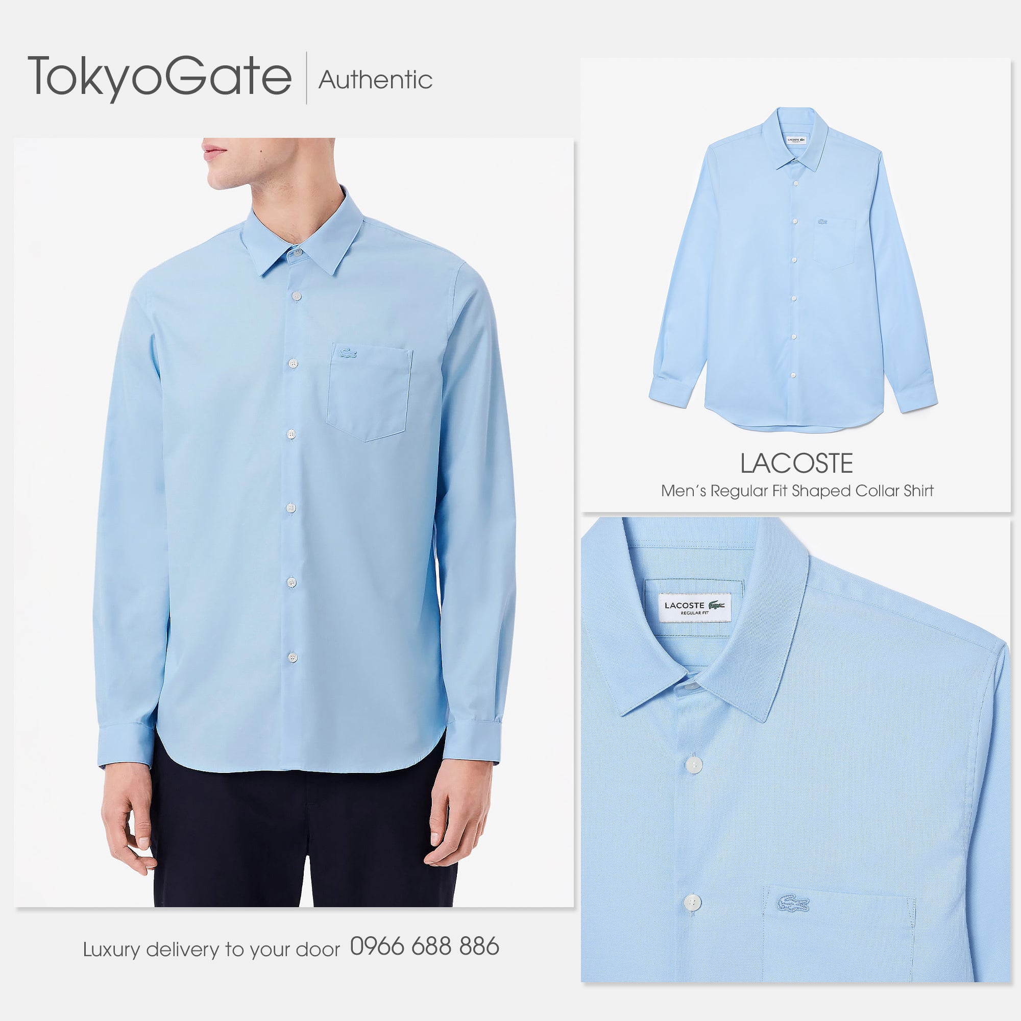 Áo sơ mi Lacoste CH6273 HBP Regular Fit