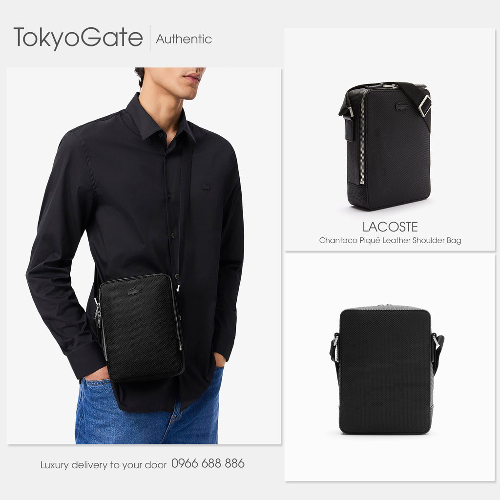 Túi Lacoste NH3271CE 000 Chantaco Pique Leather Shoulder Bag