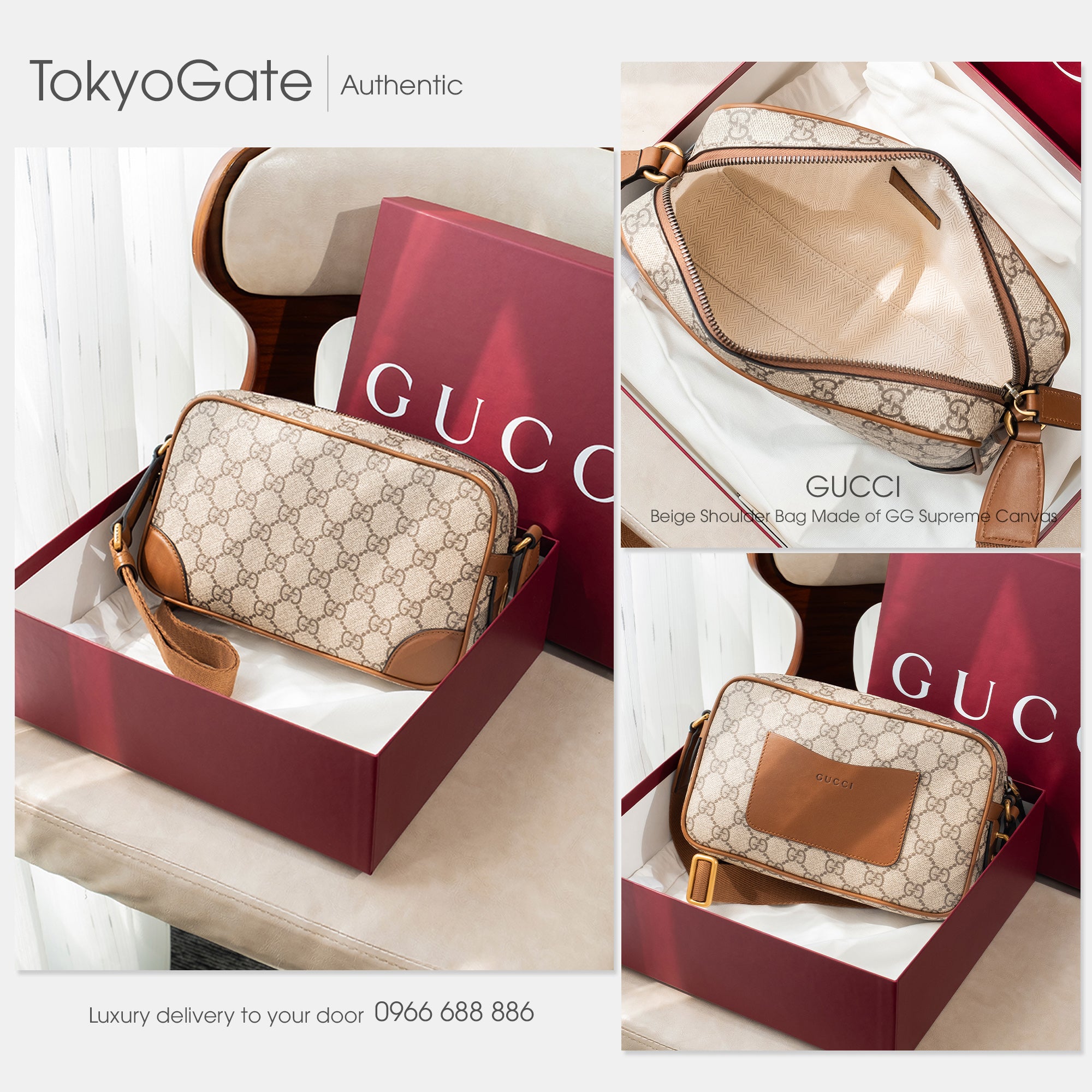 Túi Gucci 821216 GG Supreme Canvas Mini Bag